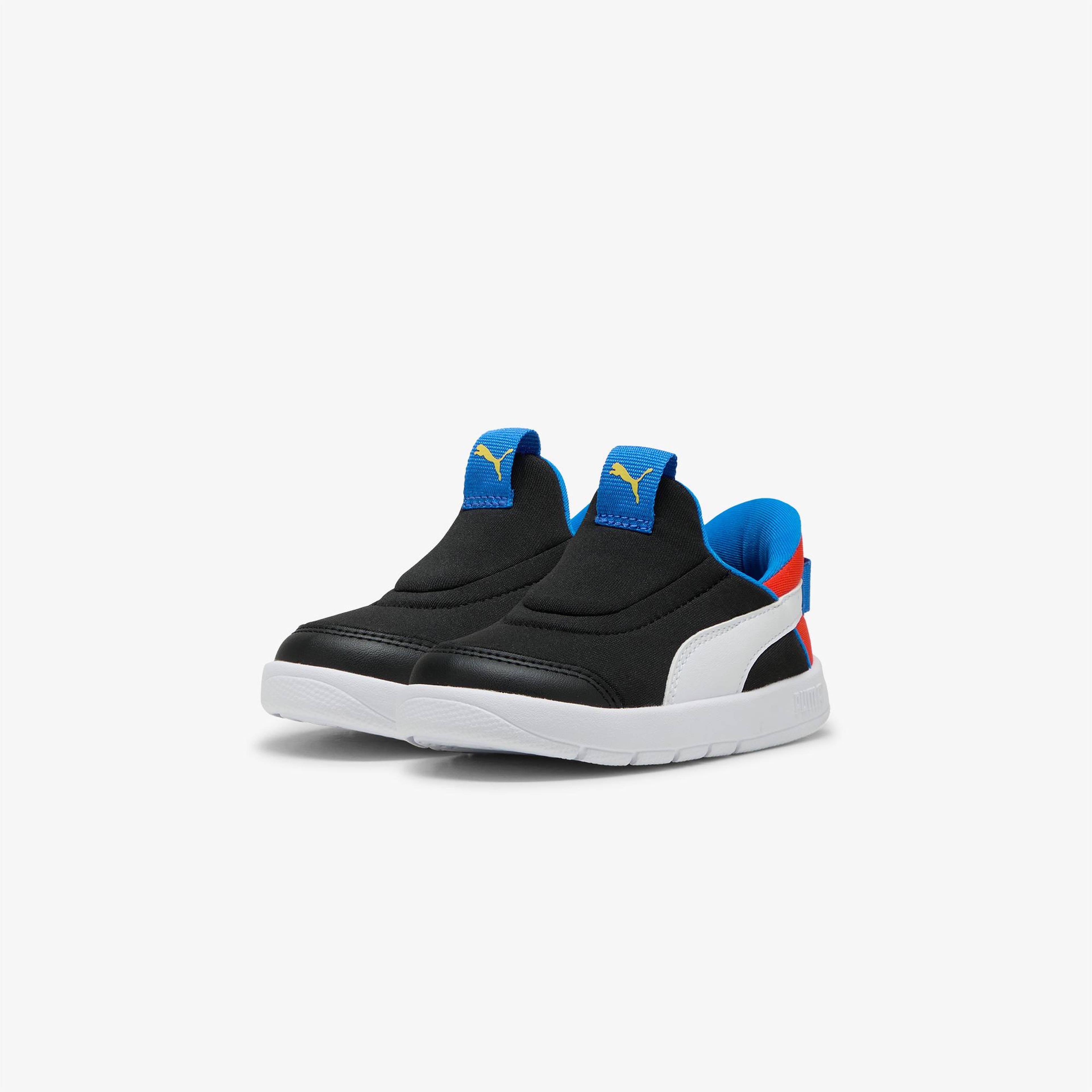 Puma Courtflex V3 Sliptech Çocuk Siyah Spor Ayakkabı