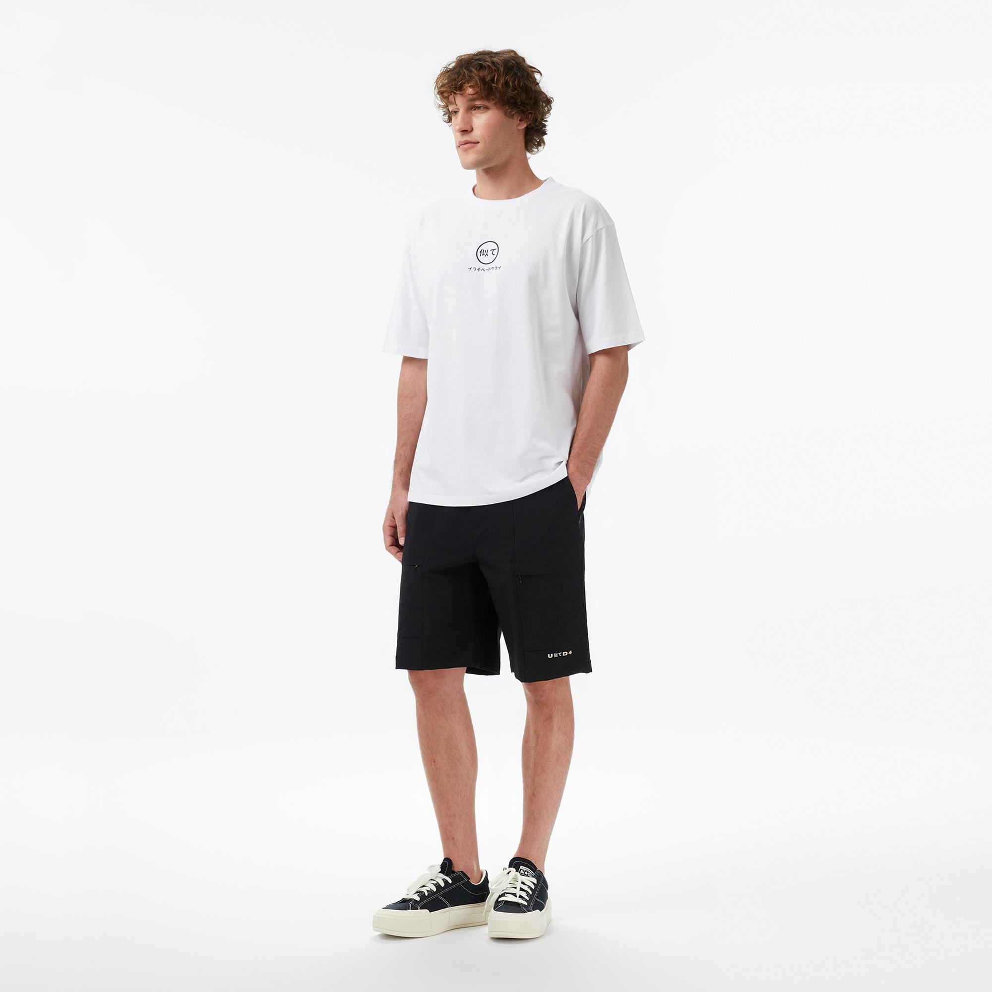 UNITED4 Regular Fit Erkek Beyaz T-Shirt