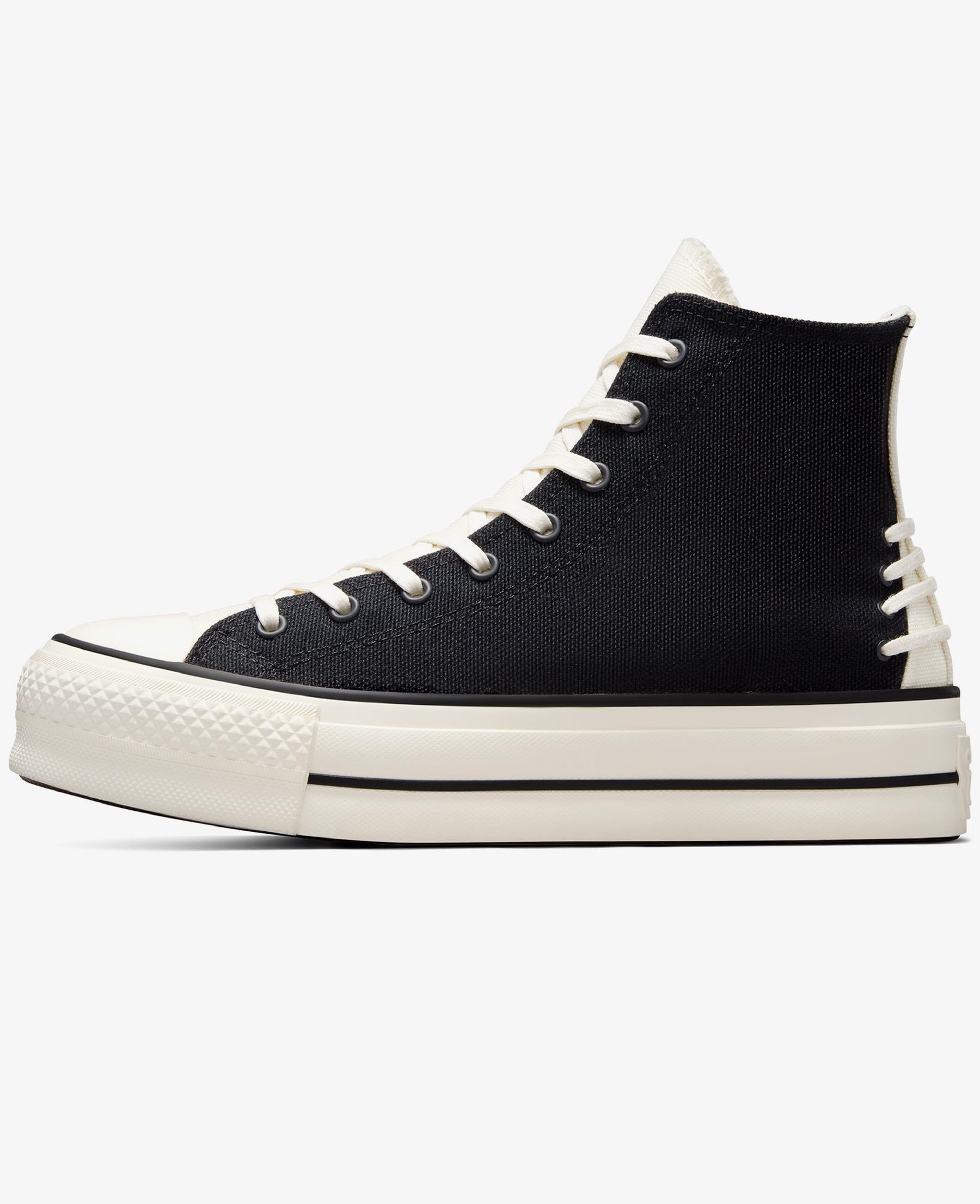 Converse Chuck Taylor All Star Crafted Laces Lift Kadın Siyah Platform Sneaker