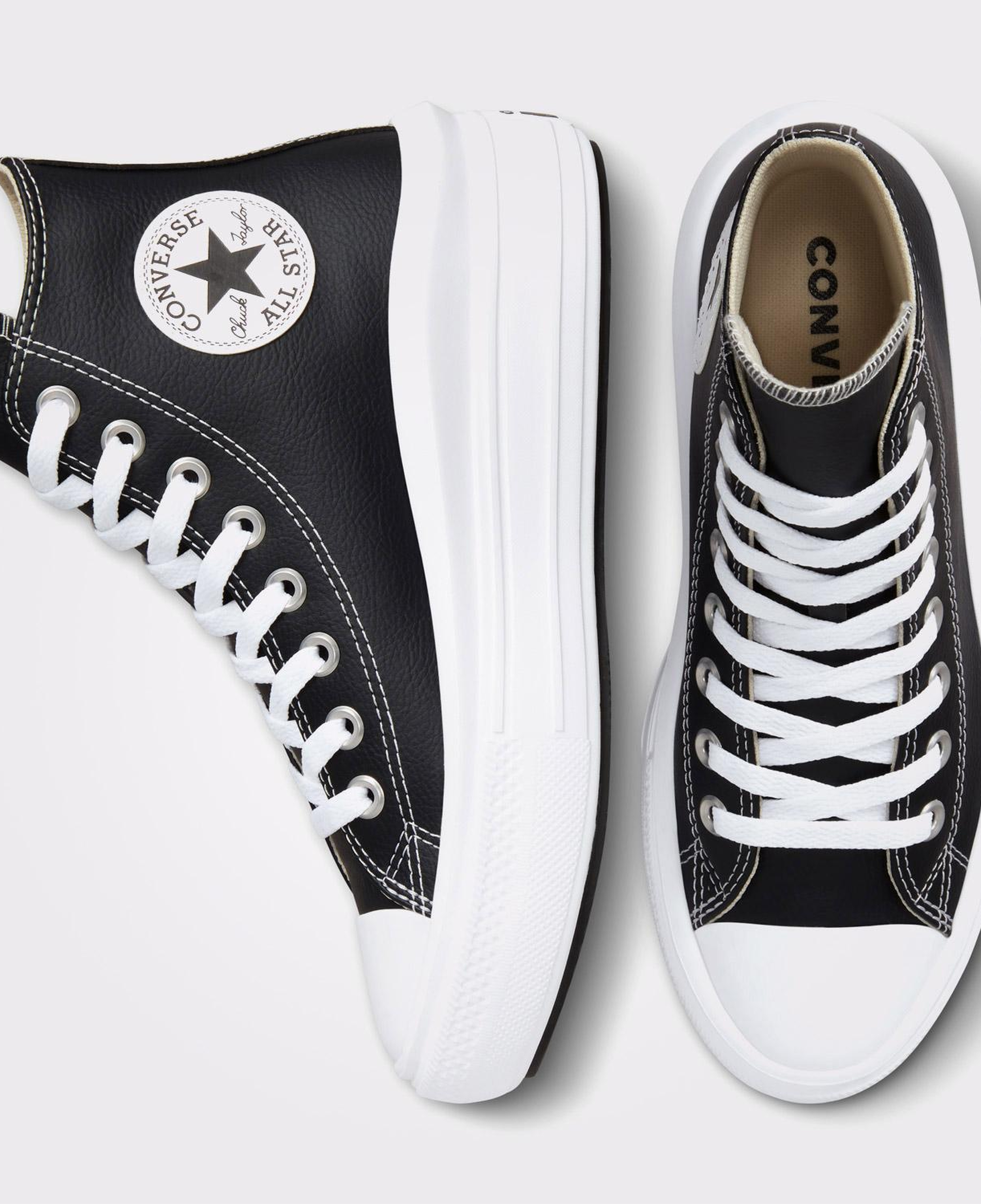 Converse Chuck Taylor All Star Move Platform Foundational Leather Kadın Siyah Sneaker