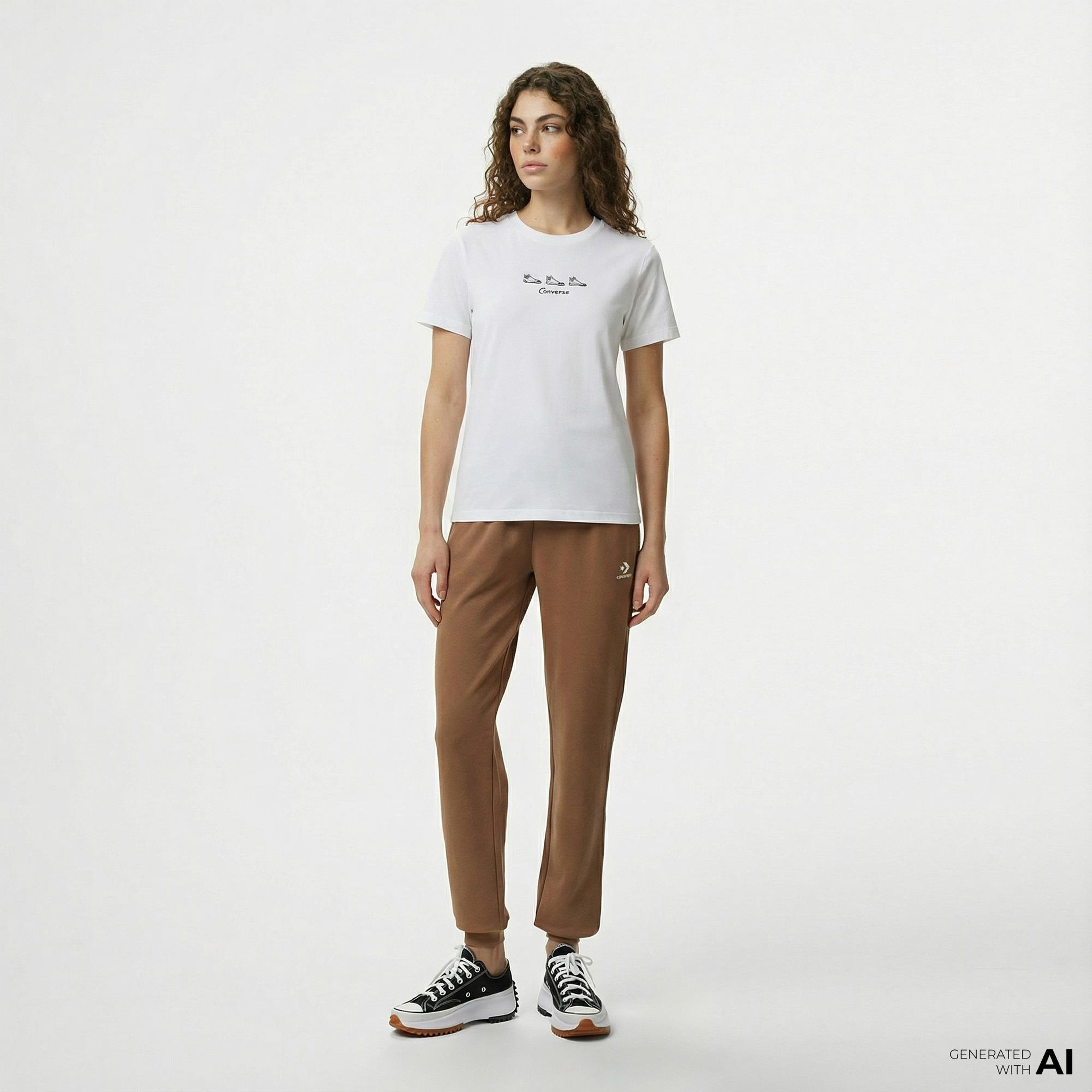 Converse Kadın Beyaz T-Shirt