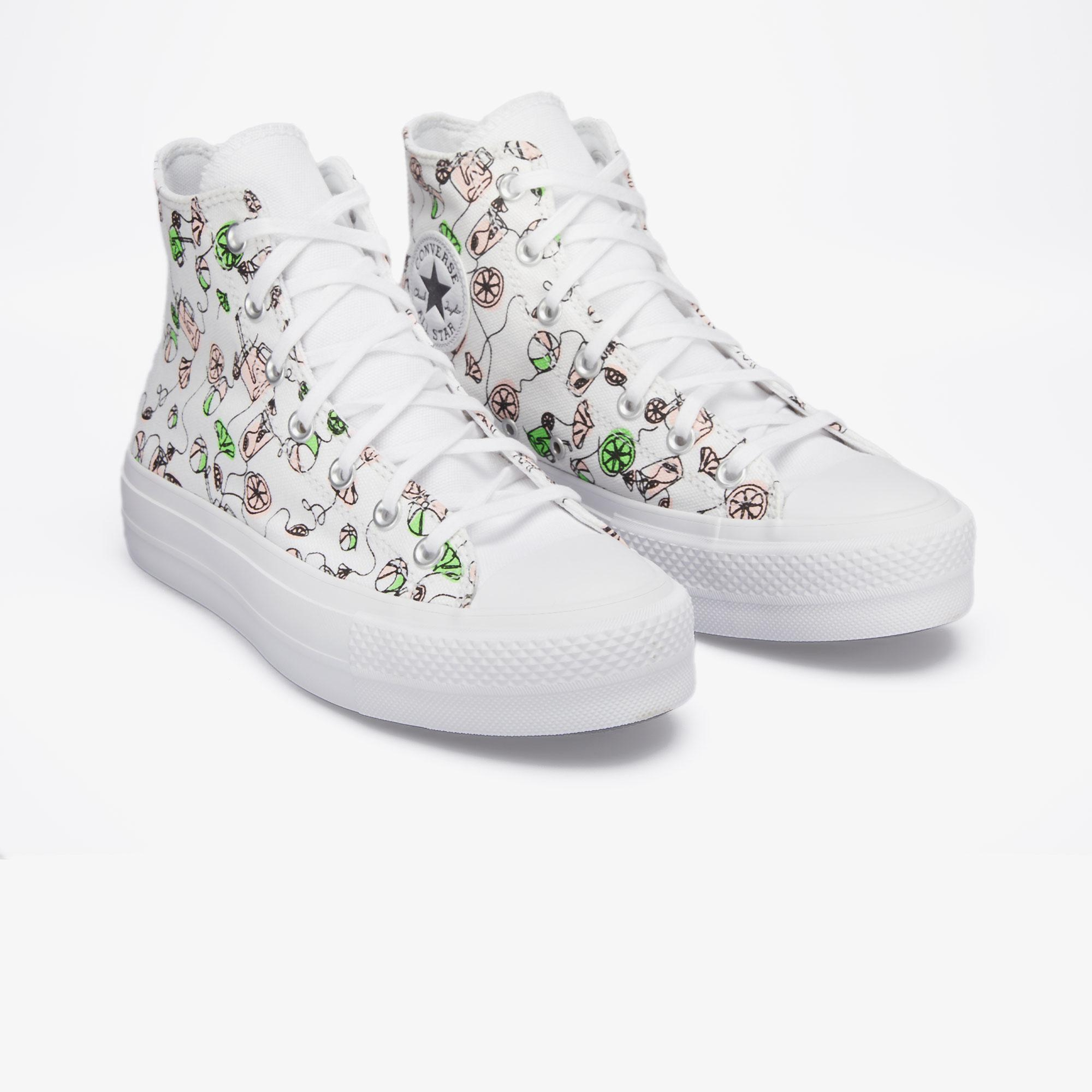 Converse Chuck Taylor All Star Lift Pink Lemonade Unisex Beyaz Platform Sneaker