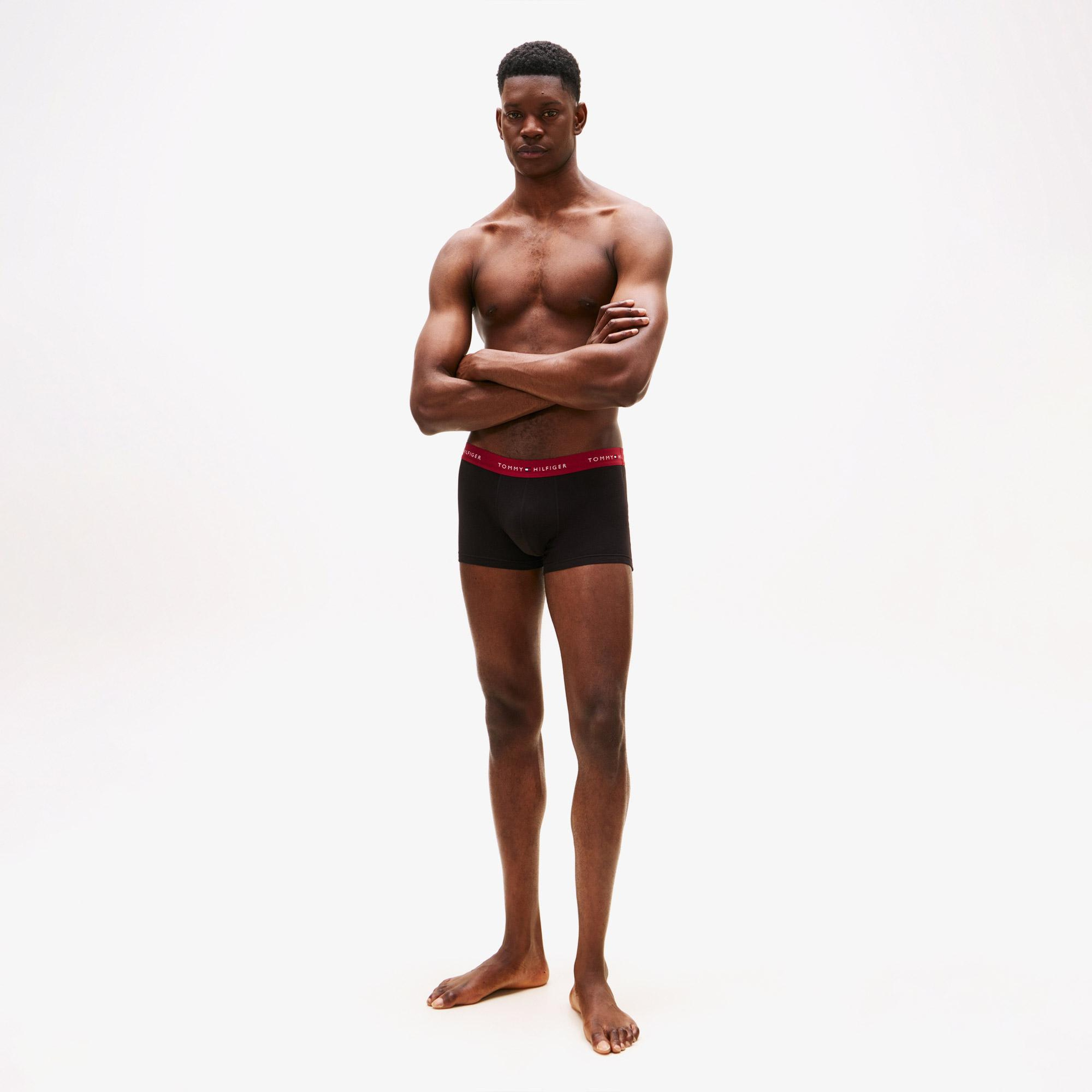 Tommy Hilfiger Trunk Erkek Turuncu 3'lü Siyah Boxer