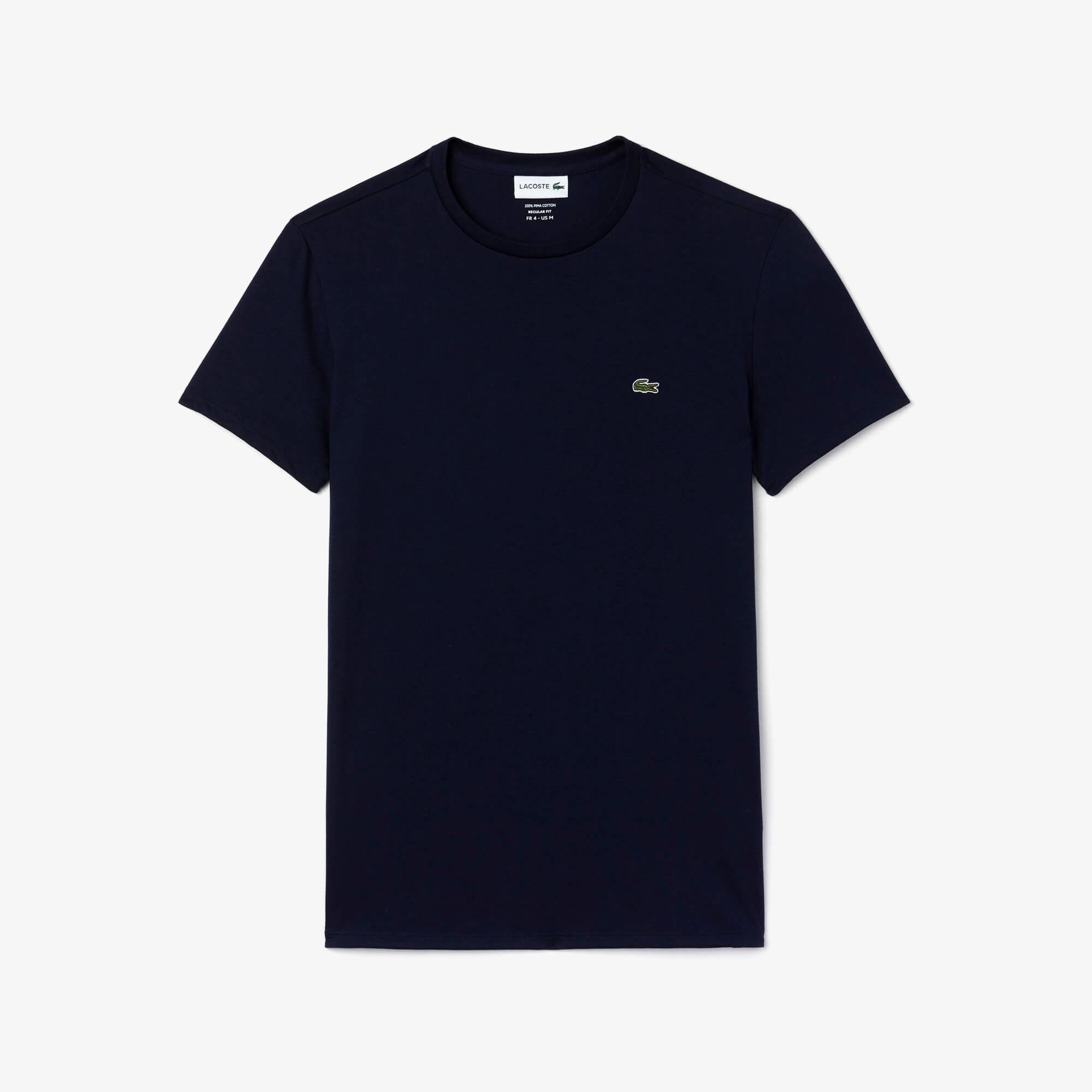 Lacoste Erkek Slim Fit Bisiklet Yaka Lacivert T-Shirt