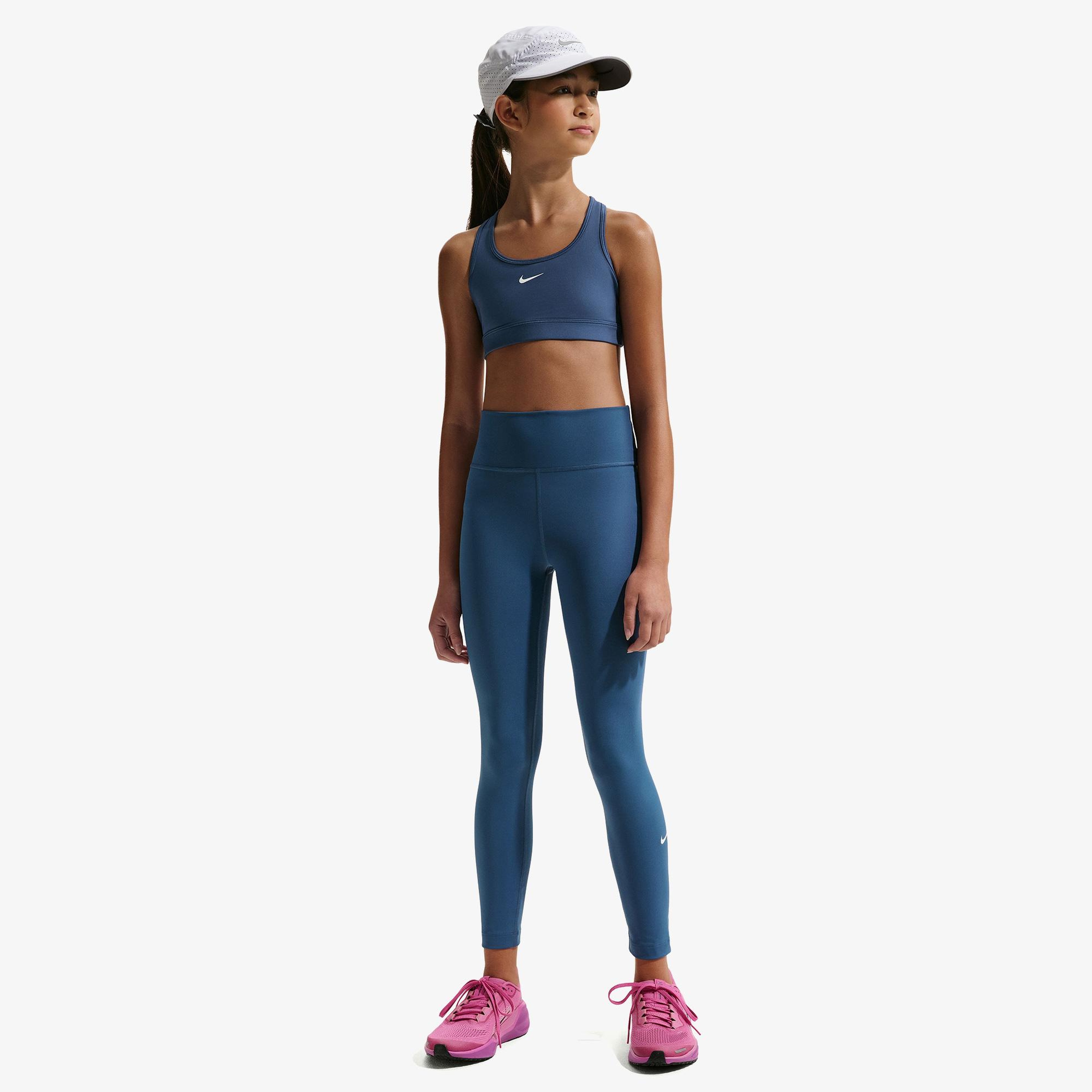 Nike Dri-Fit Swoosh Çocuk Mavi Bra