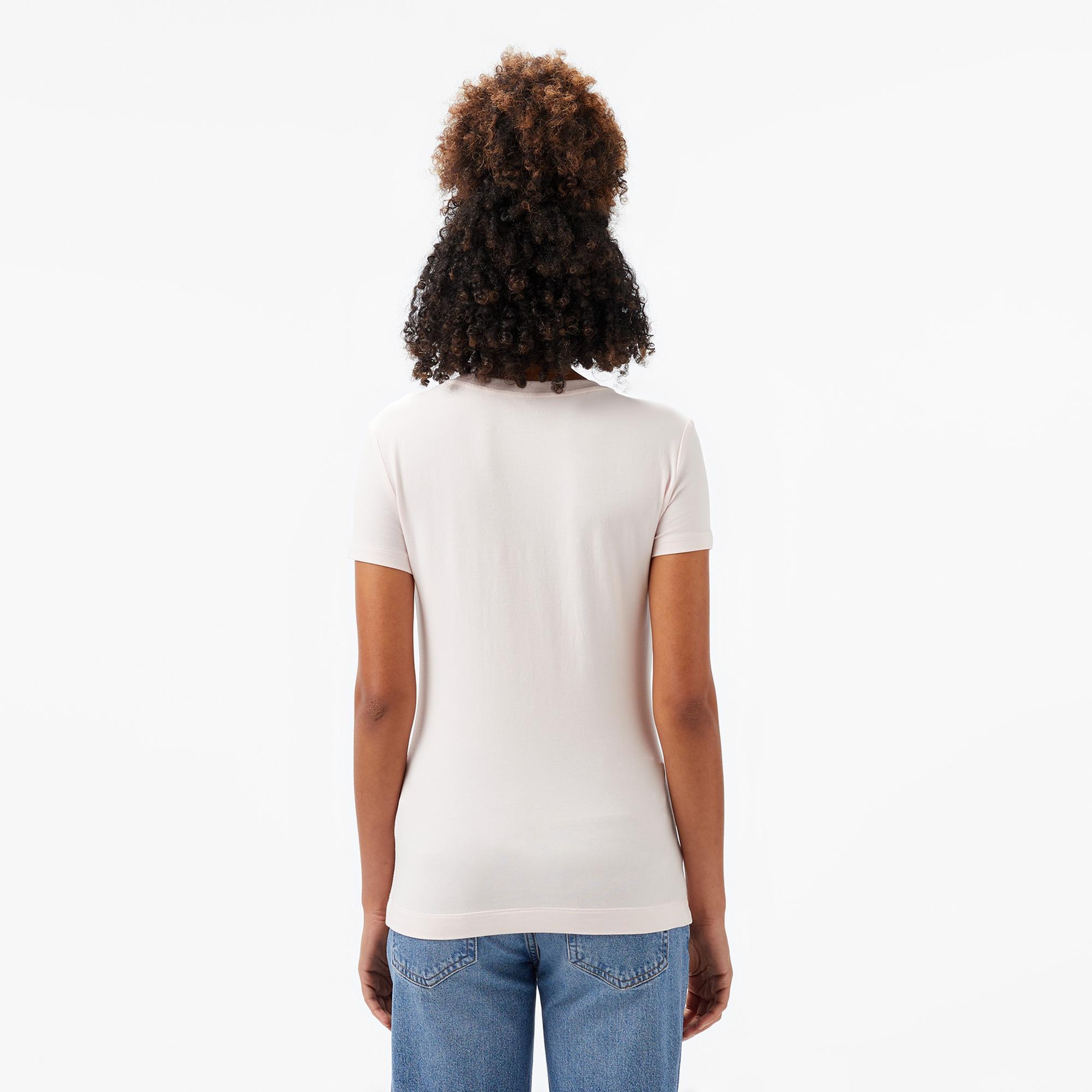 Guess Logo Kadın Beyaz T-Shirt
