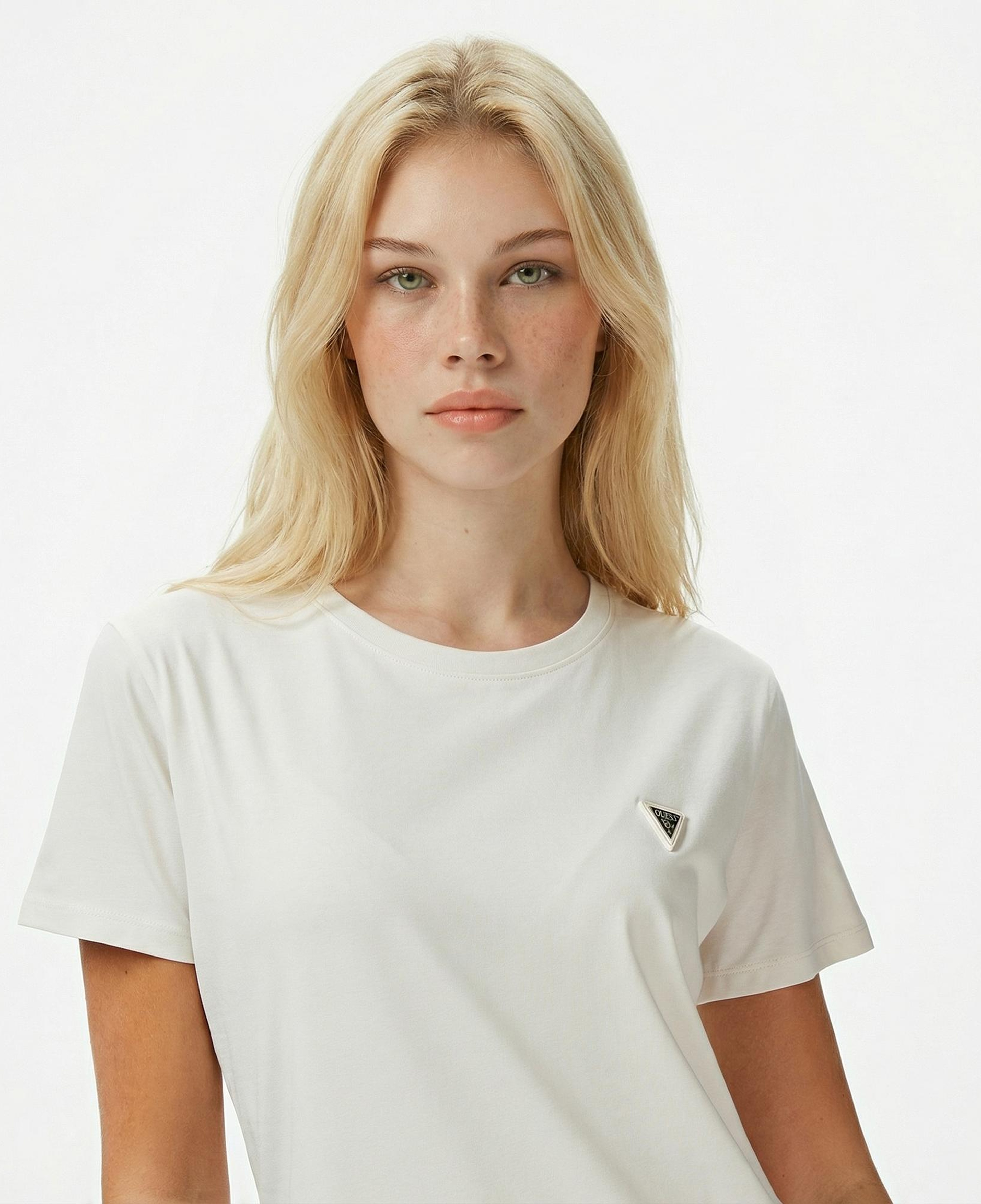 Guess Colette Oversize Fit Kadın Beyaz T-Shirt