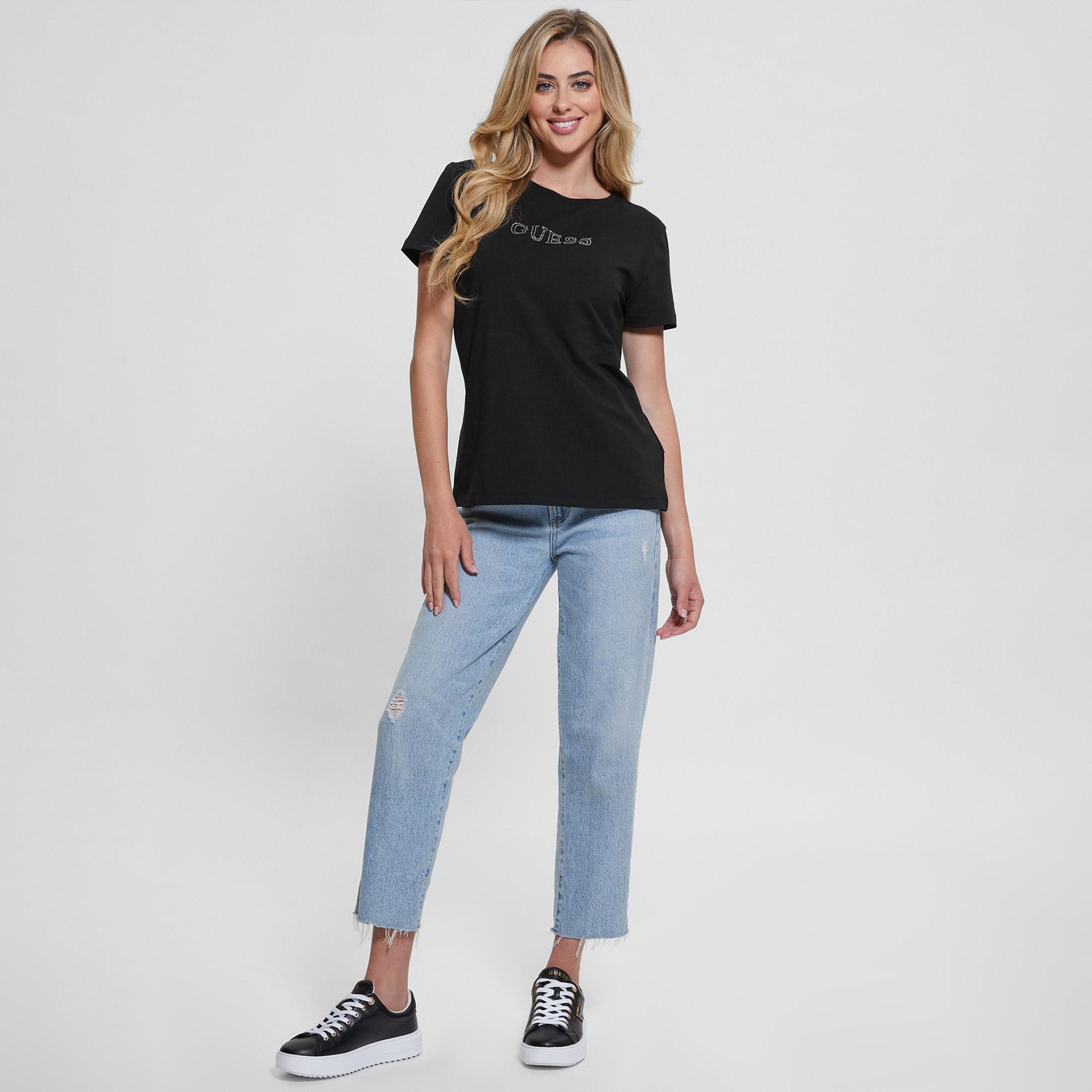 Guess Kadın Siyah T-Shirt