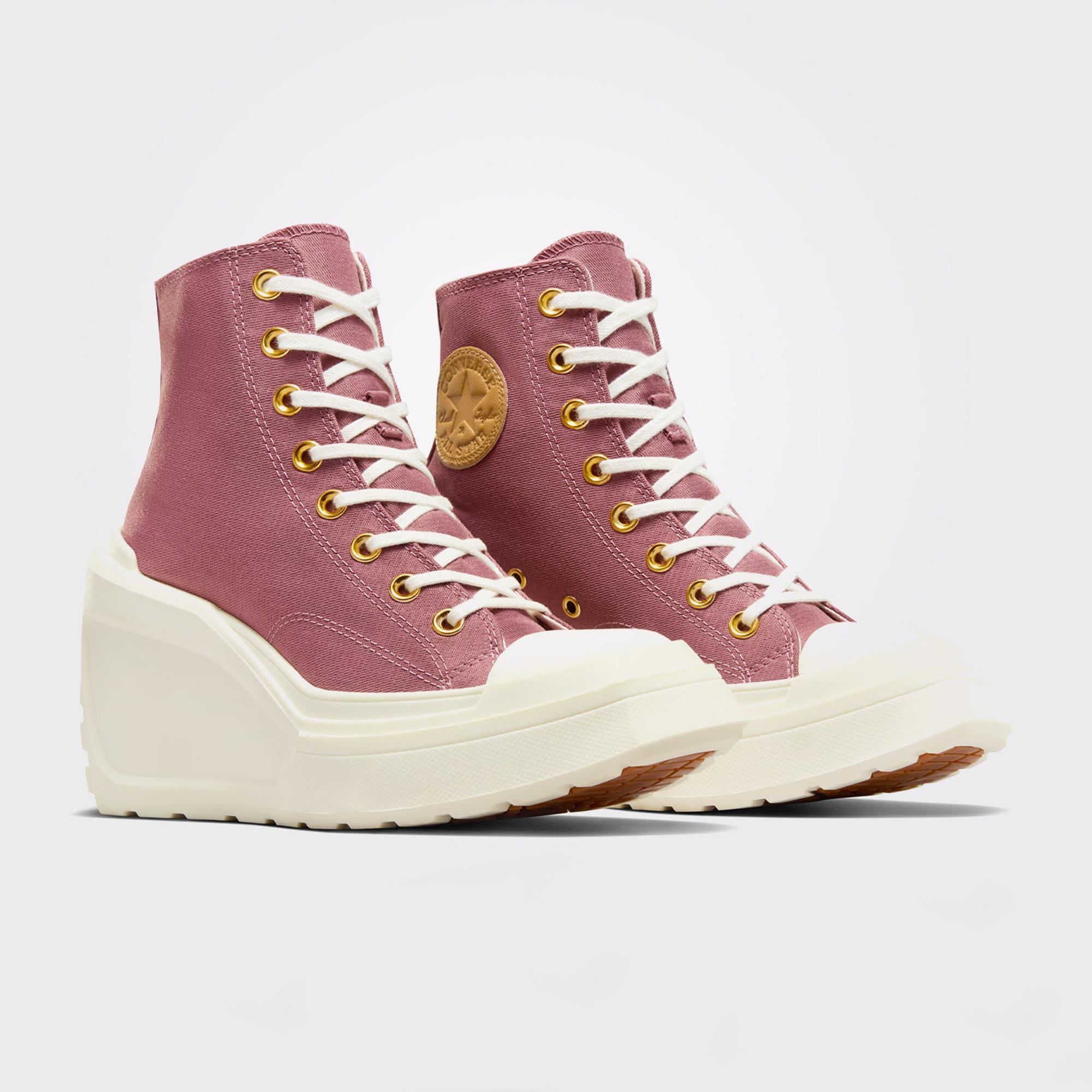 Converse Chuck 70 De Luxe Wedge Kadın Pembe Platform Sneaker