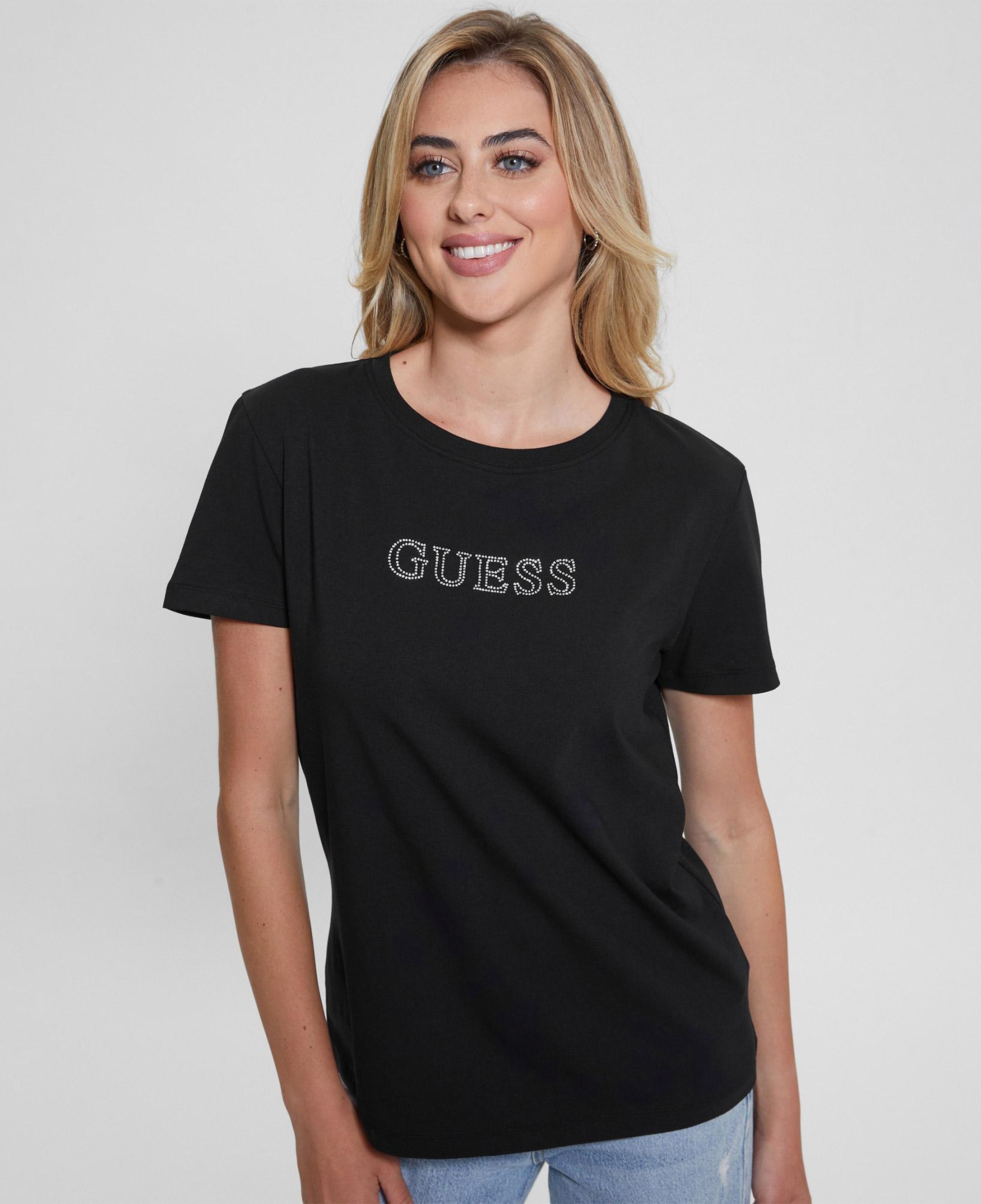 Guess Kadın Siyah T-Shirt