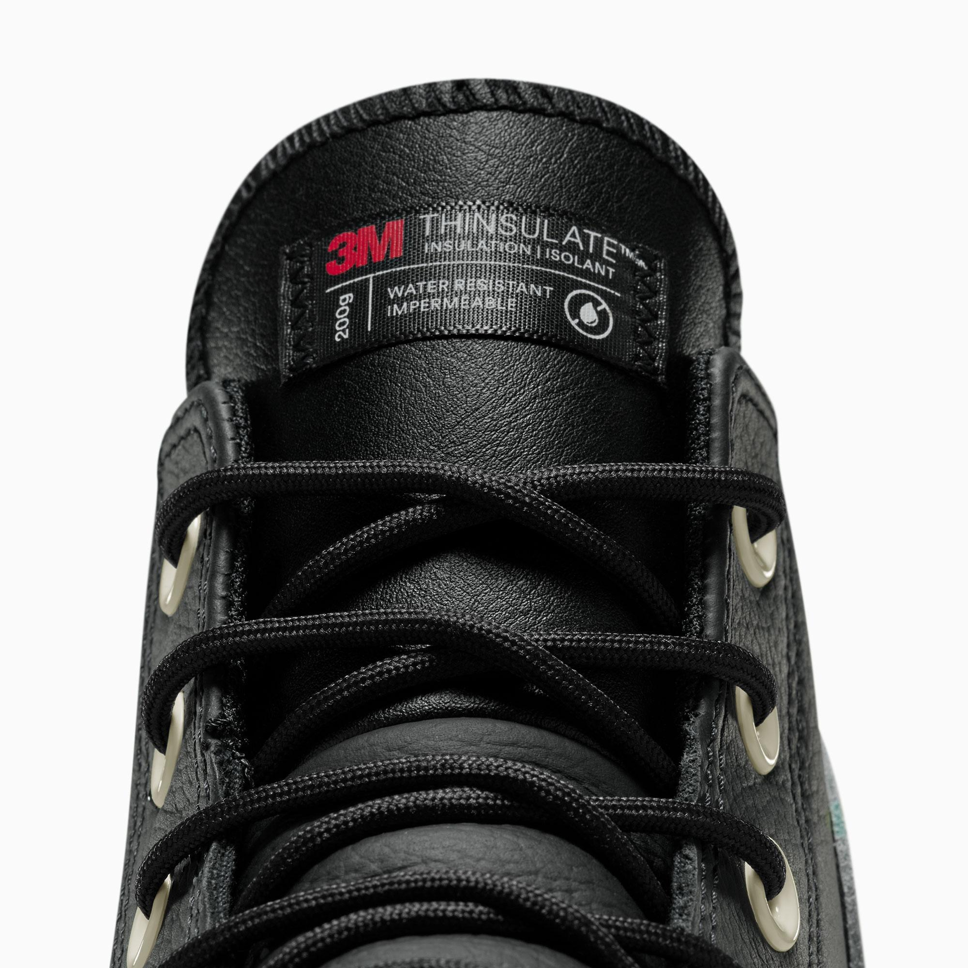 Converse Chuck Taylor All Star Lugged Heel Kadın Siyah Deri Platform Bot