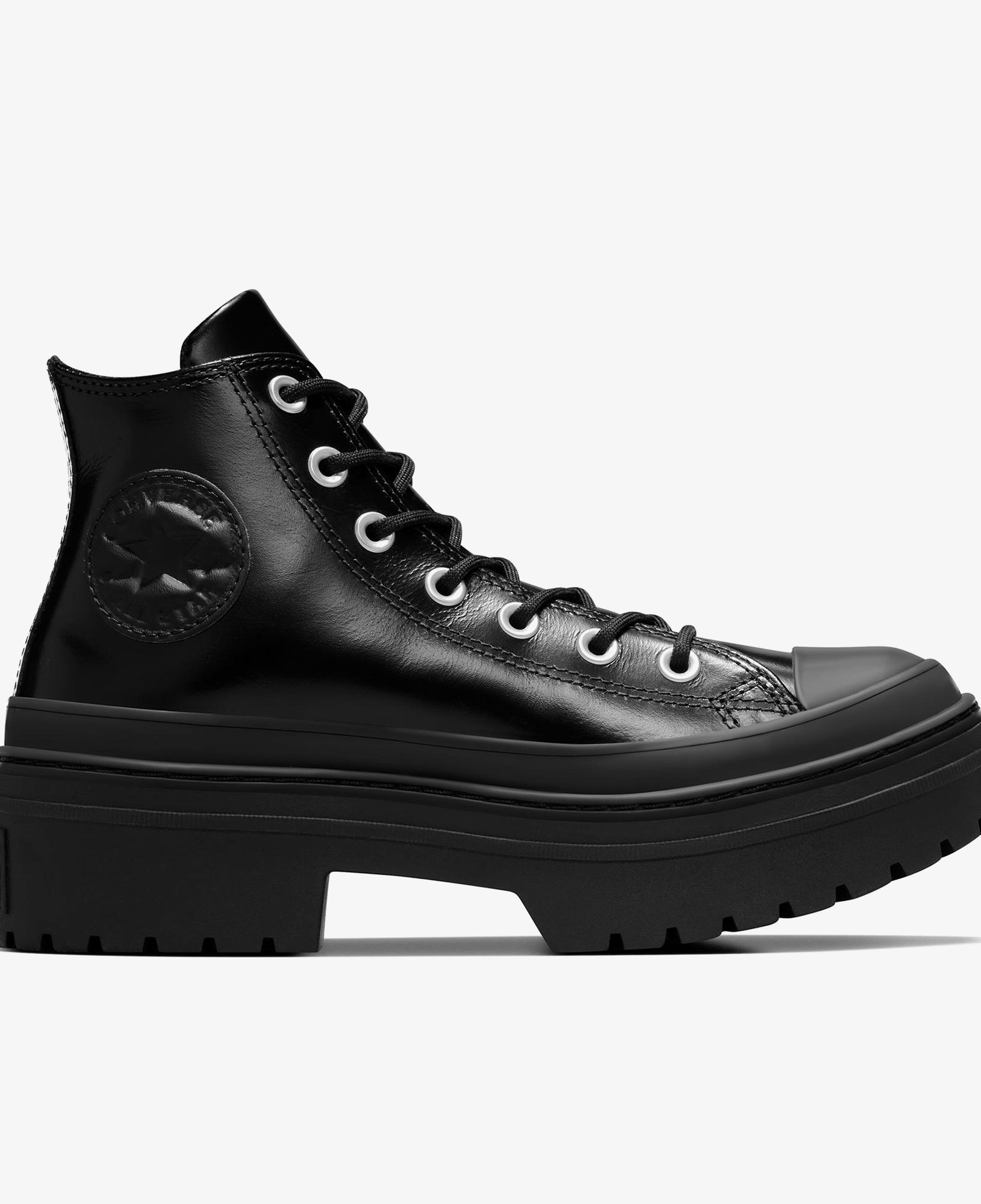 Converse Chuck Taylor All Star Lugged Heel Kadın Siyah Deri Platform Bot