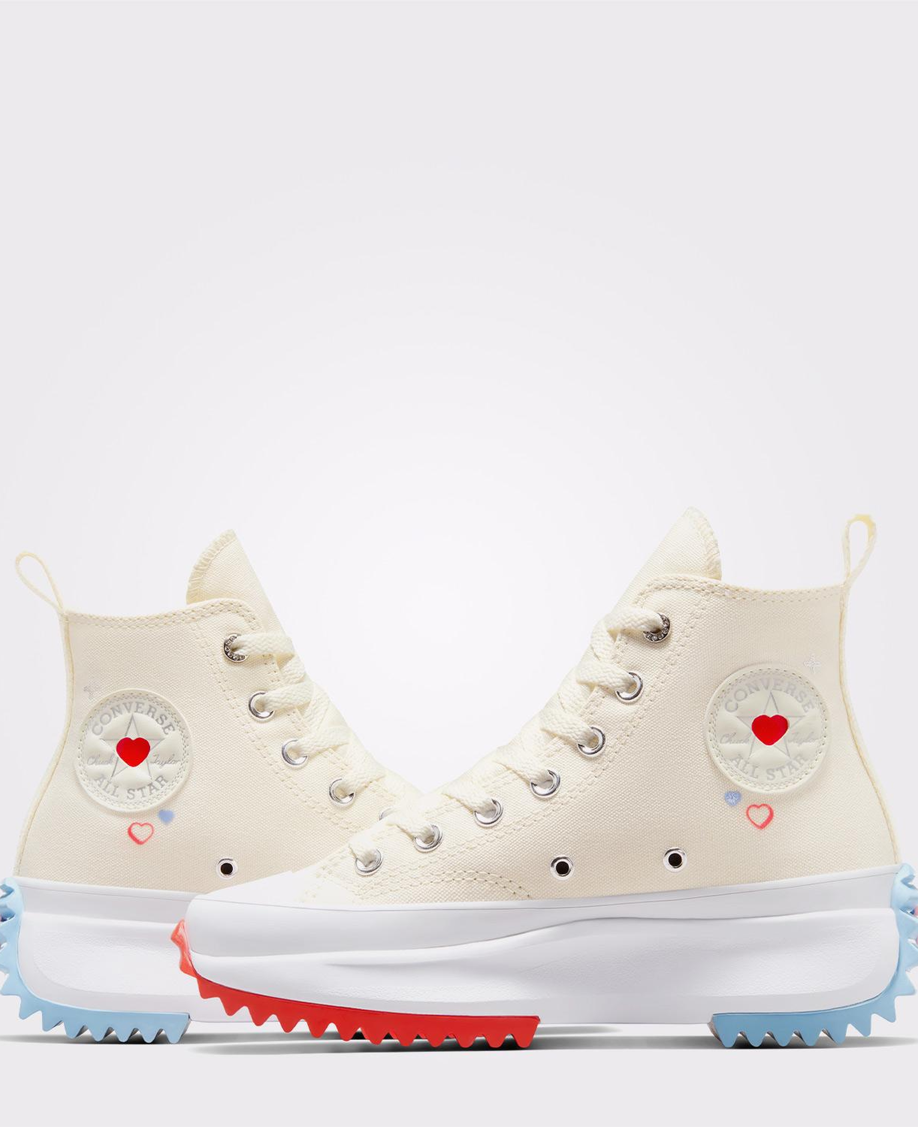 Converse Run Star Hike Platform Y2K Heart Unisex Krem Sneaker