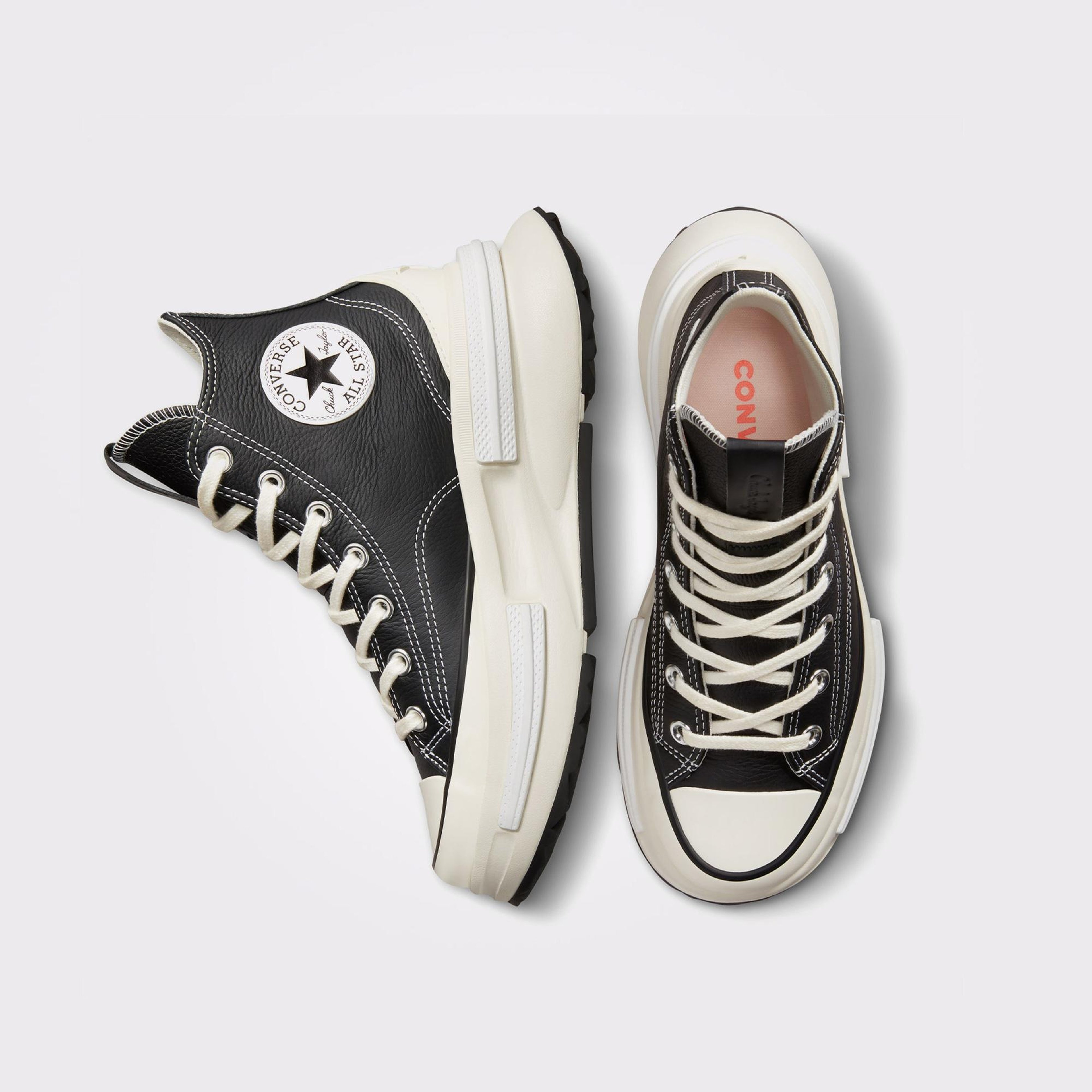 Converse Run Star Legacy Cx Foundational Unisex Siyah Deri Platform Sneaker