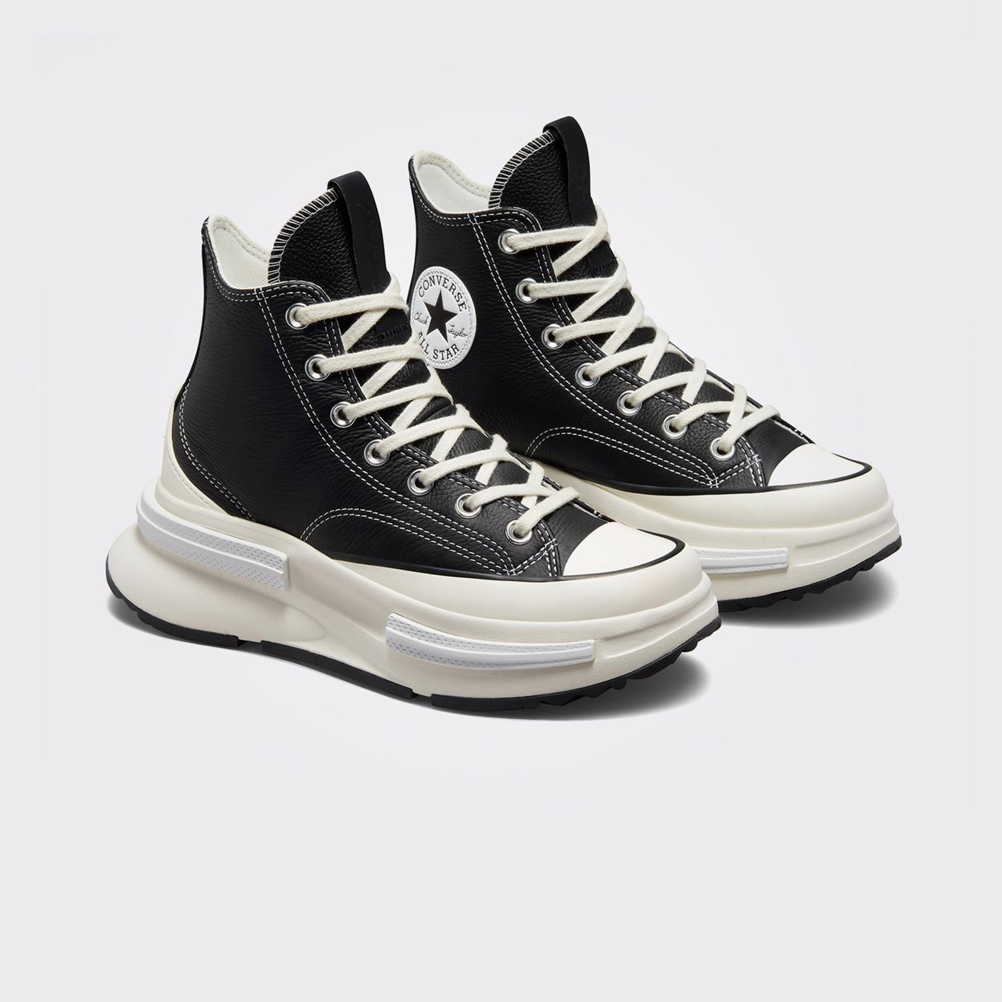 Converse Run Star Legacy Cx Foundational Unisex Siyah Deri Platform Sneaker