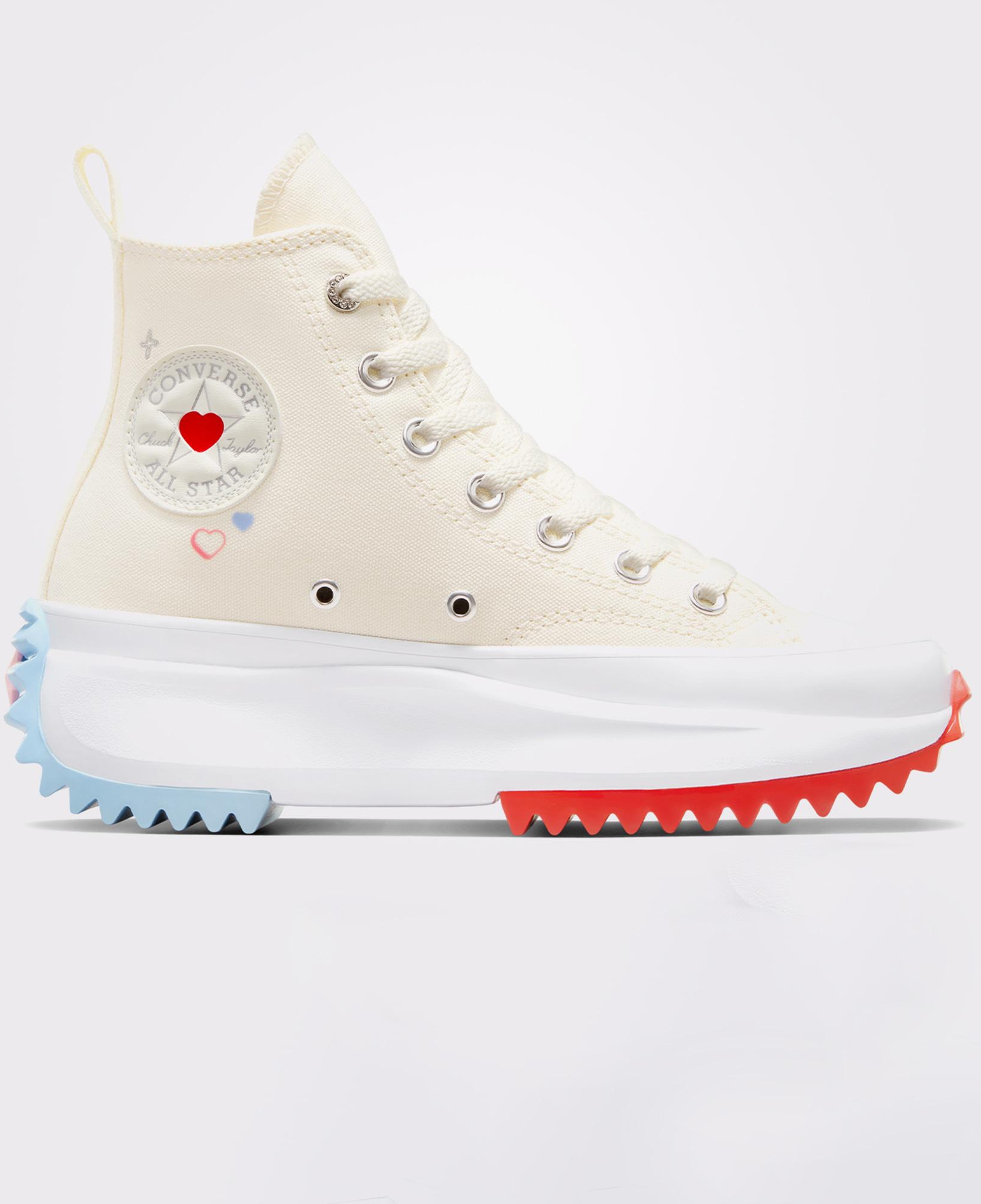 Converse Run Star Hike Platform Y2K Heart Unisex Krem Sneaker