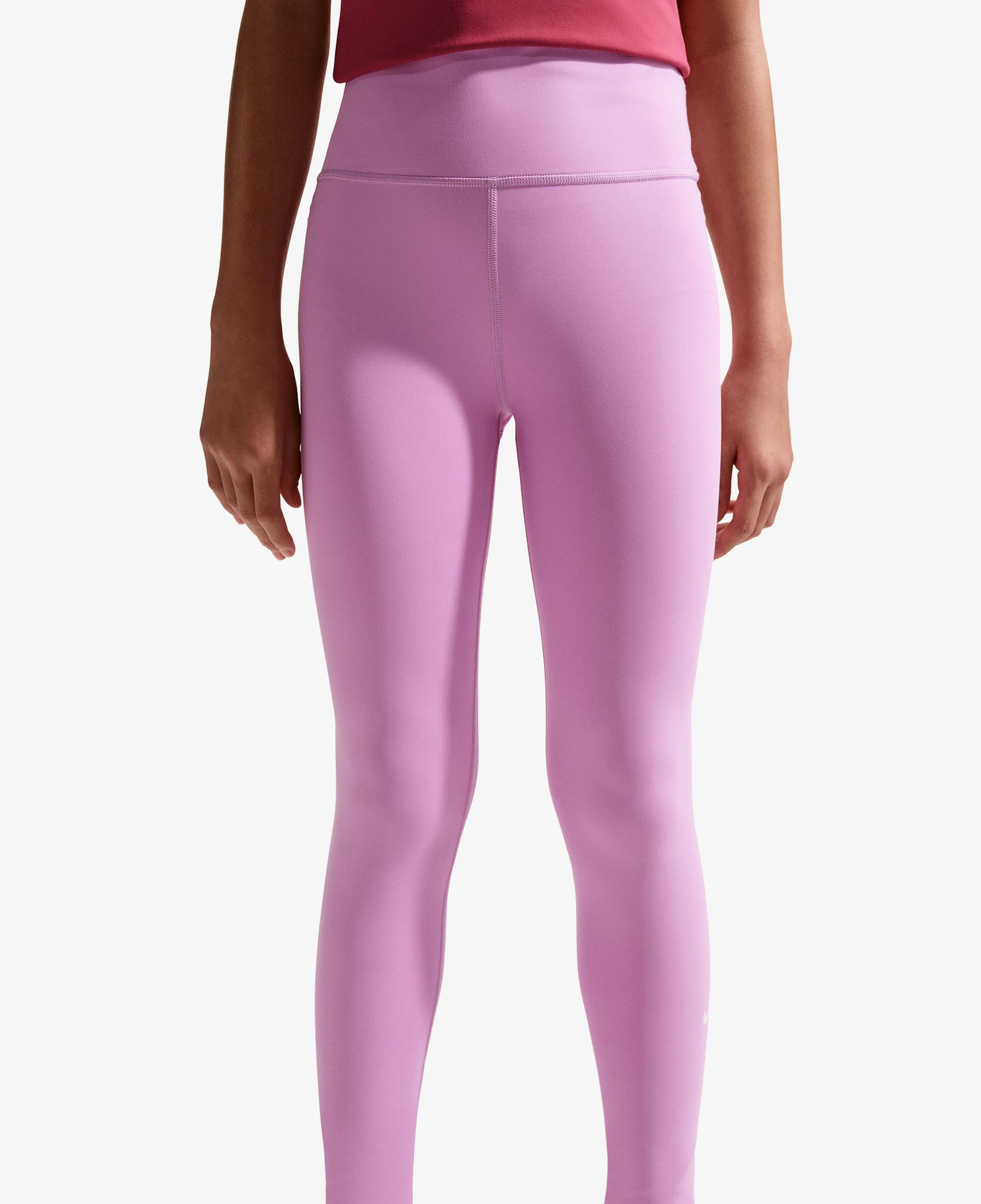 Nike Dri-Fit One Yüksel Belli Çocuk Pembe Tayt