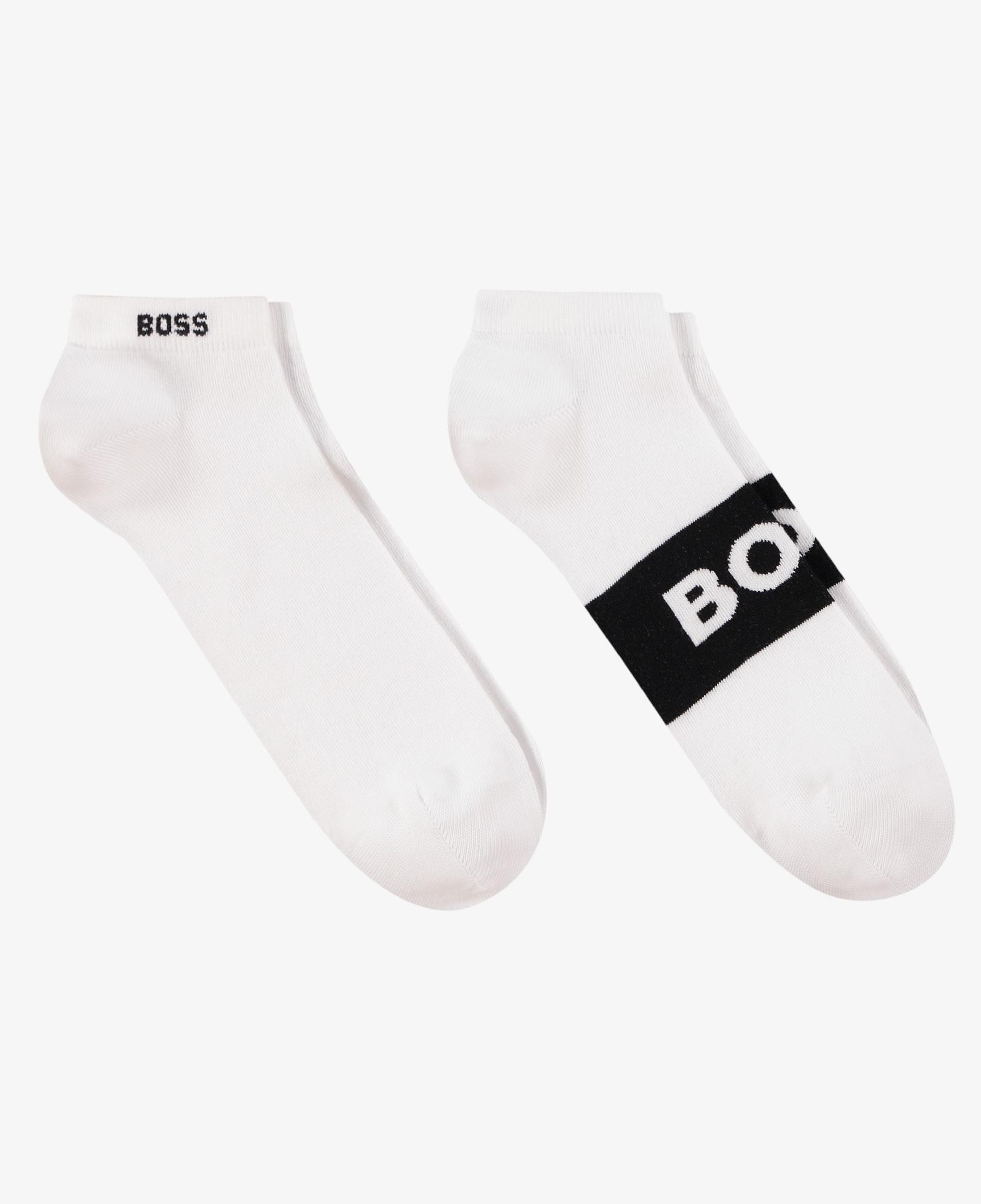 Boss Logo Erkek Beyaz Çorap