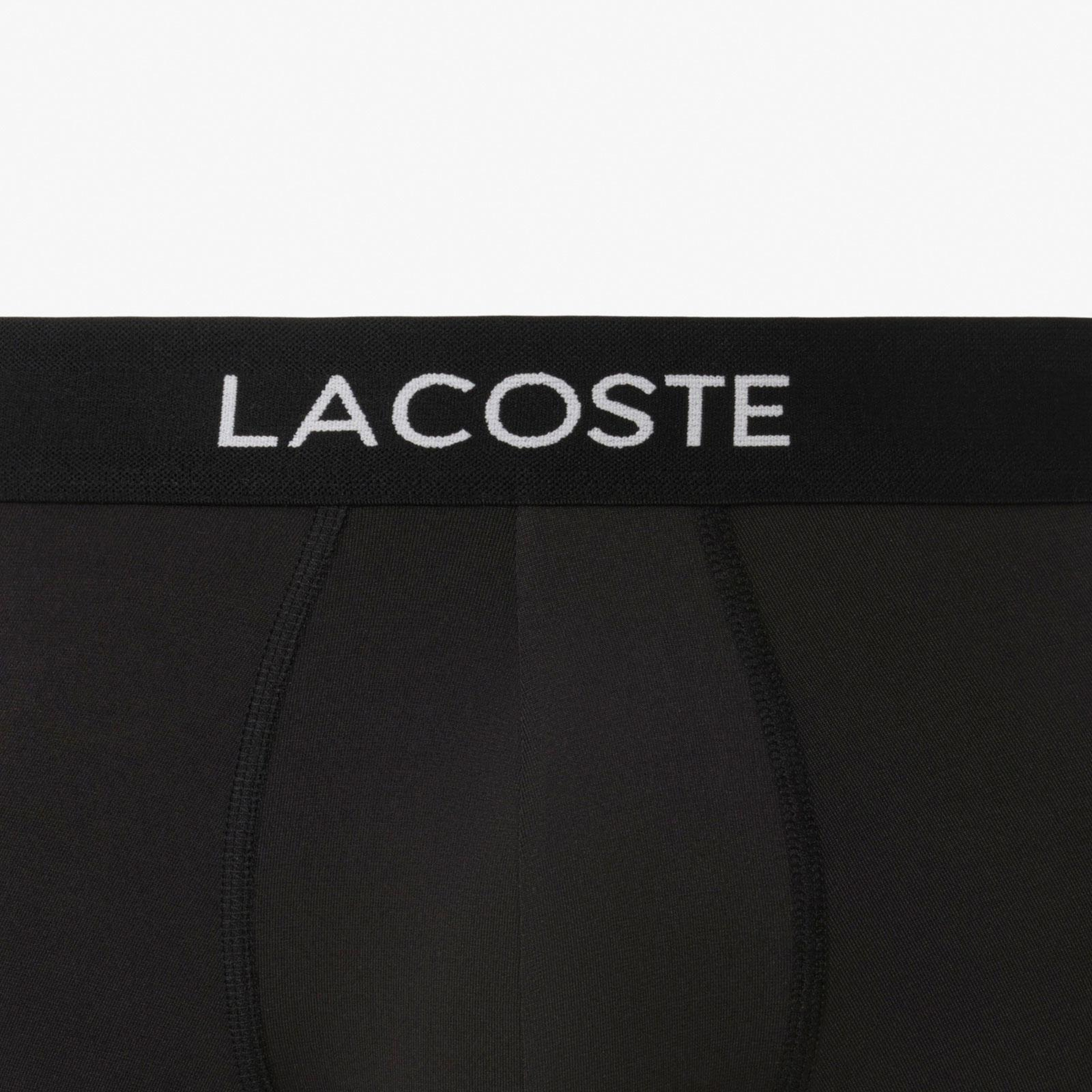 Lacoste Erkek 3'lü Siyah Boxer