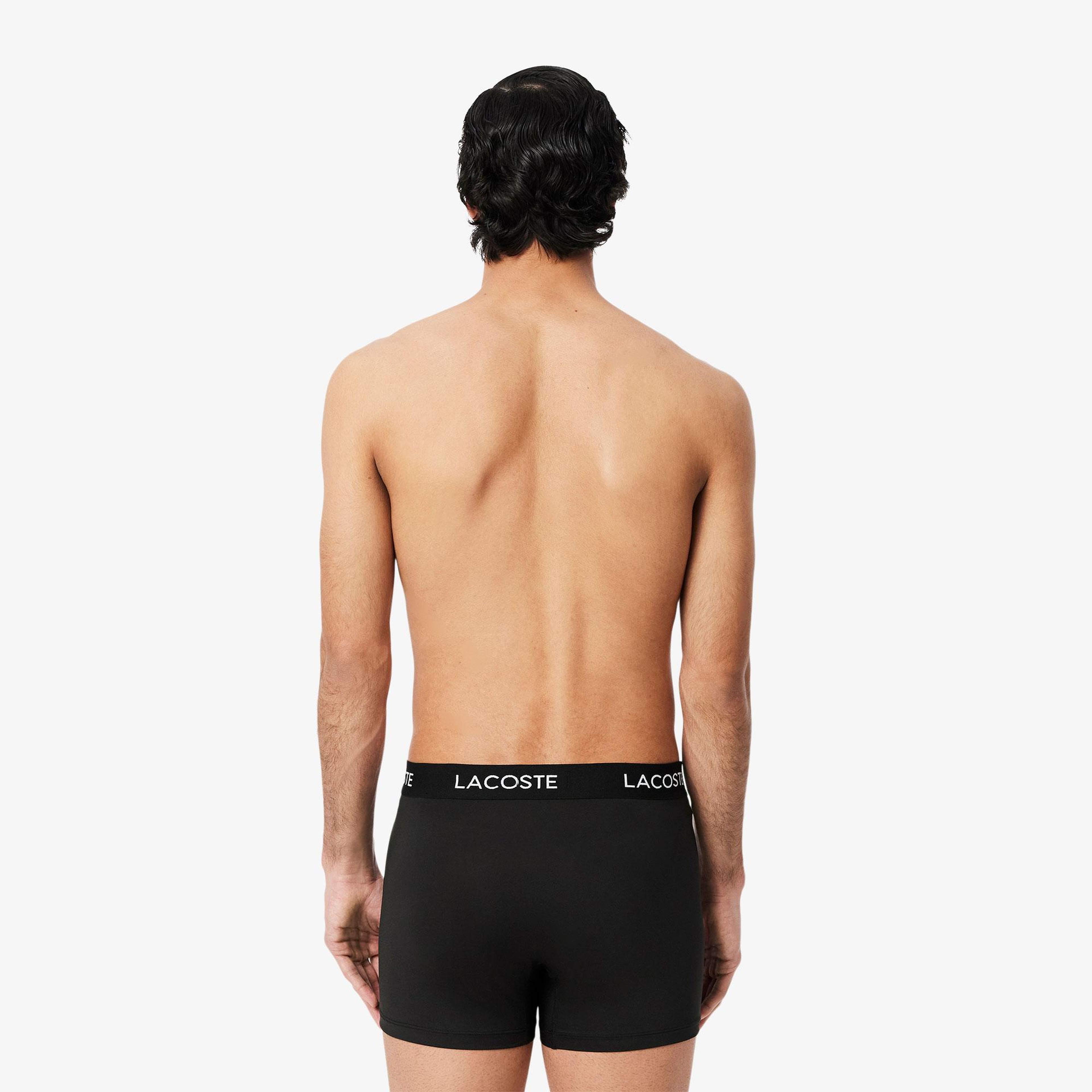 Lacoste Erkek 3'lü Siyah Boxer