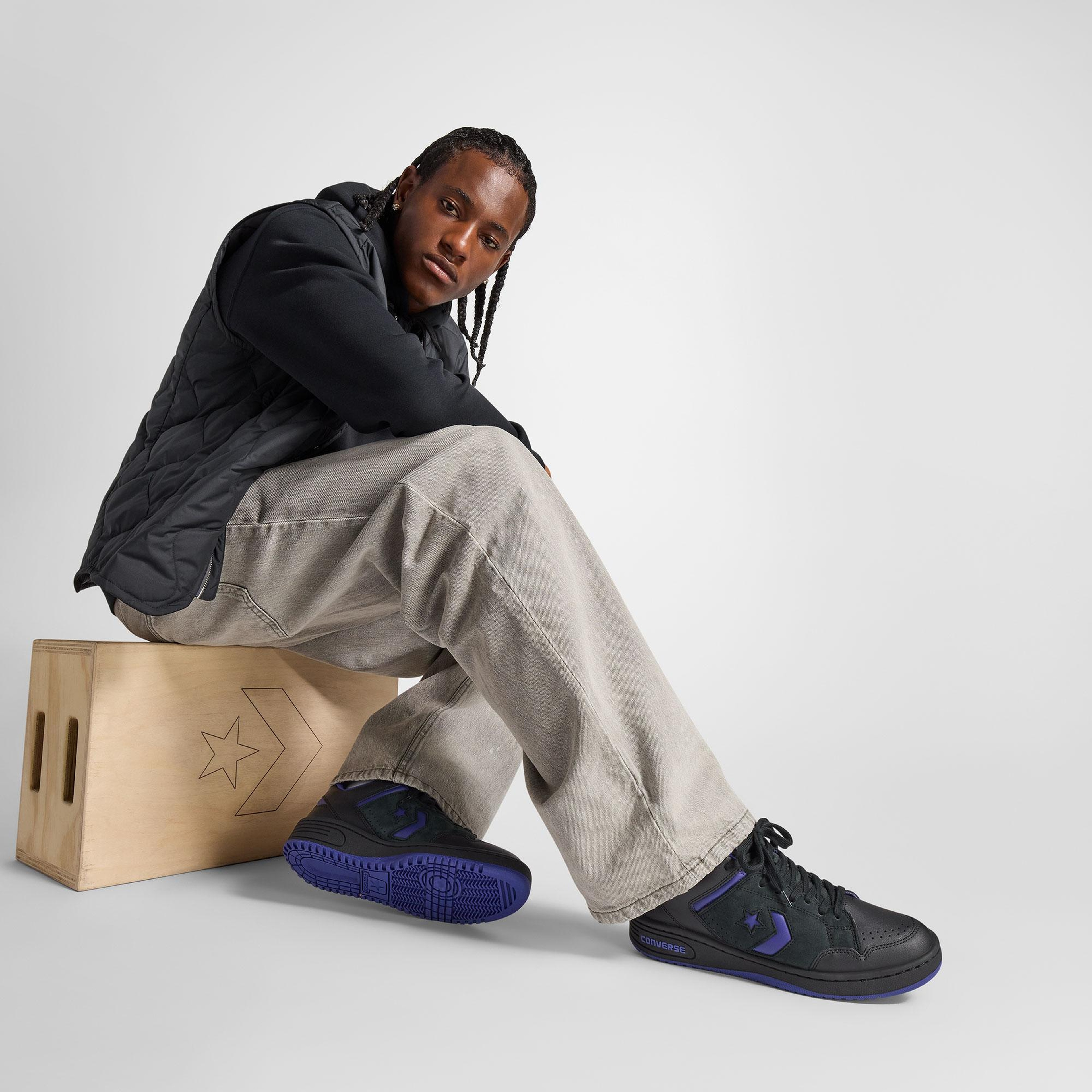 Converse Weapon Unisex Lacivert Deri Sneaker