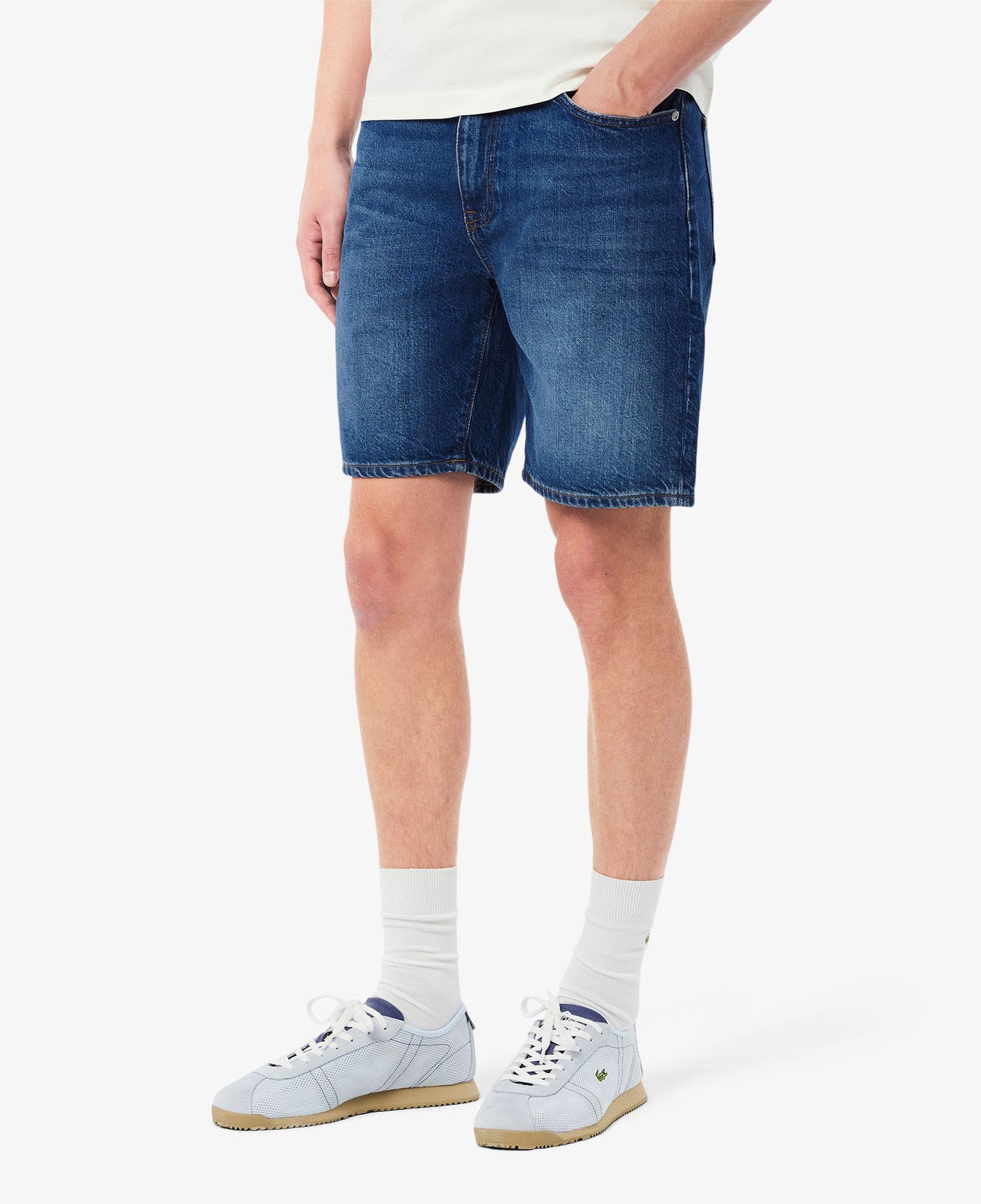 Lacoste Erkek Straight Fit Denim Koyu Mavi Bermuda Şort