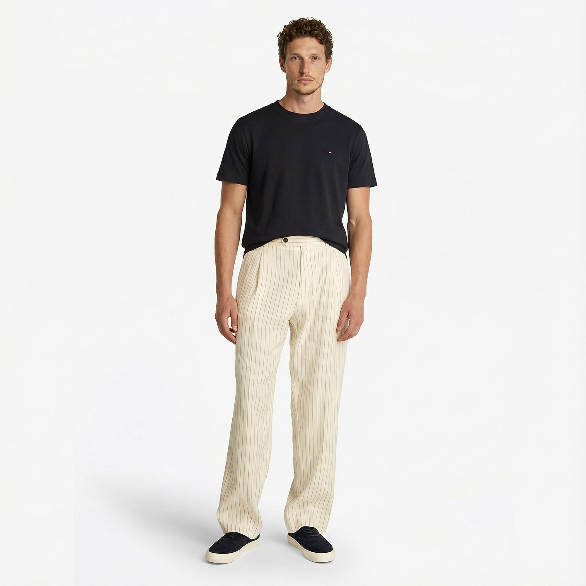 Tommy Hilfiger Elevated Essentials Erkek Lacivert T-Shirt