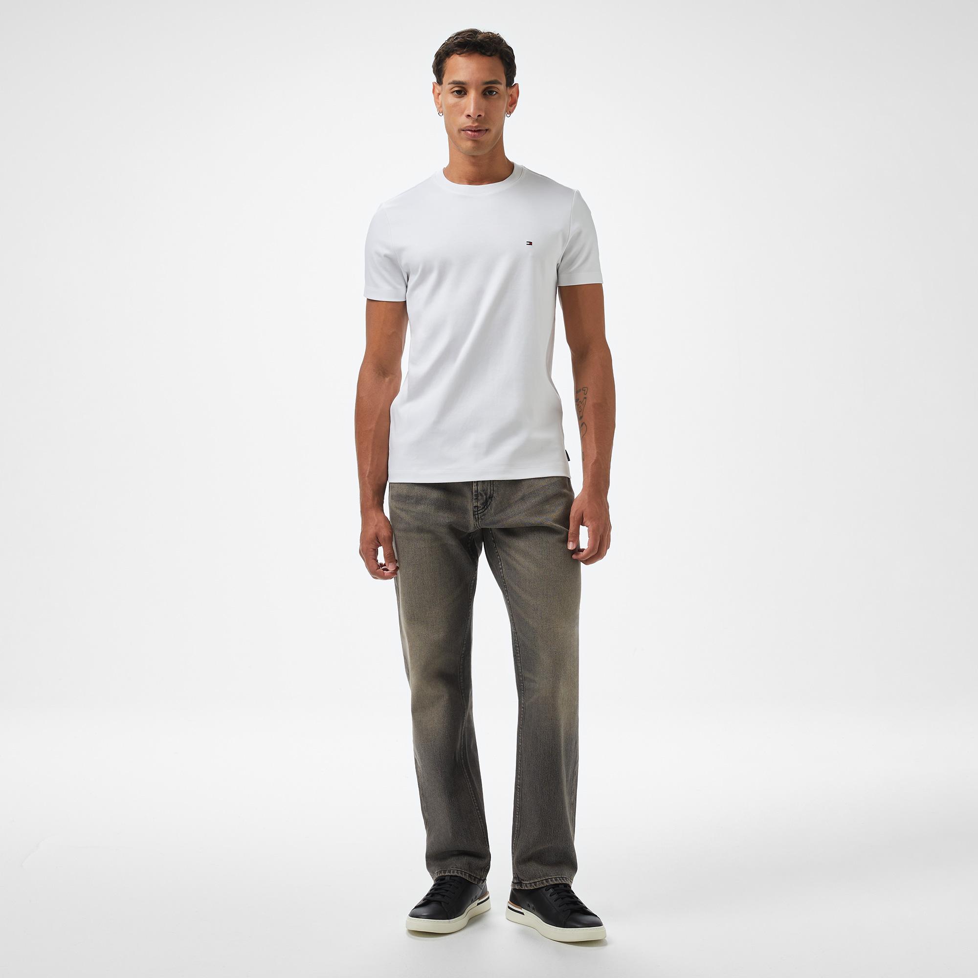 Tommy Hilfiger Elevated Essentials Erkek Beyaz T-Shirt