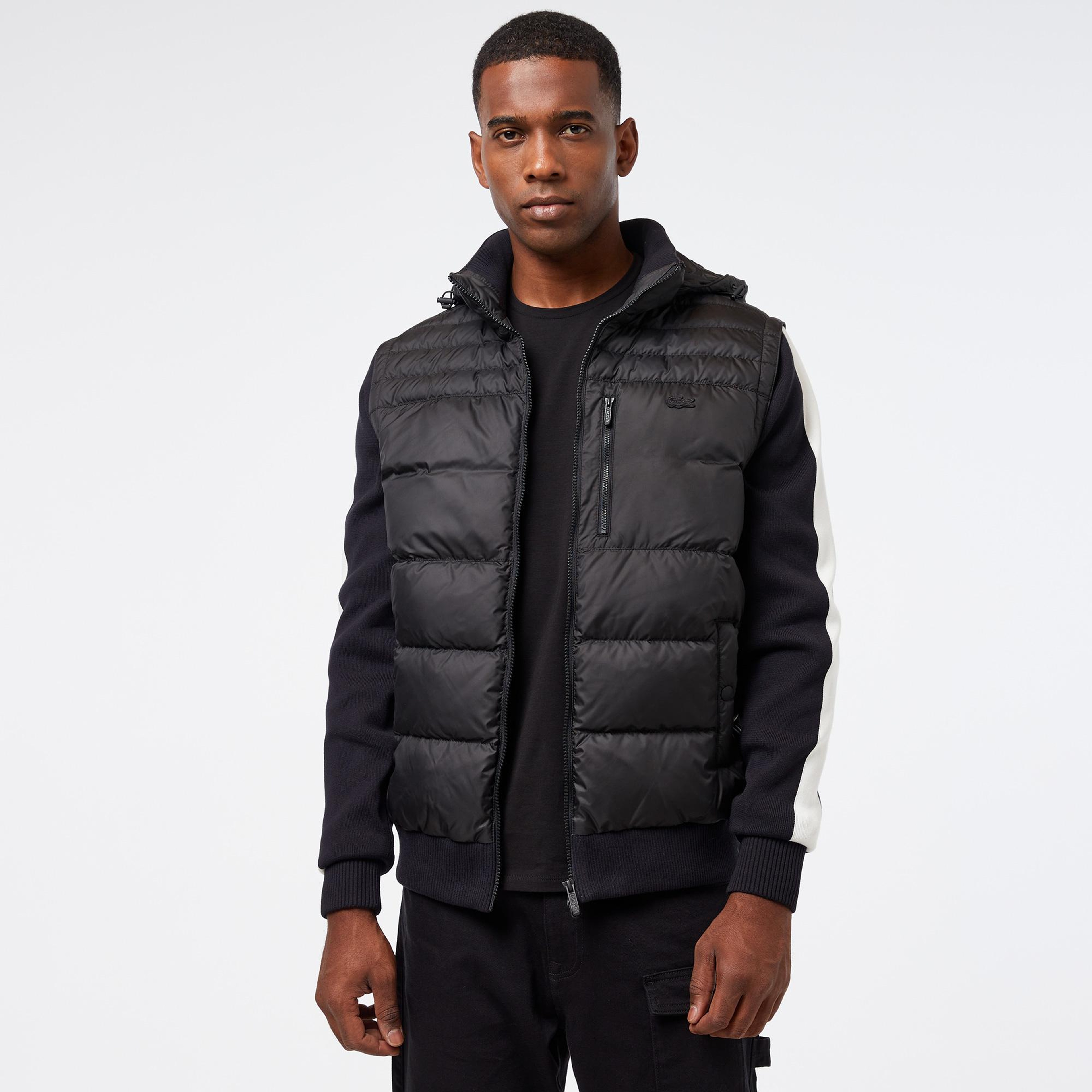 Lacoste Erkek Kapüşonlu Siyah Mont