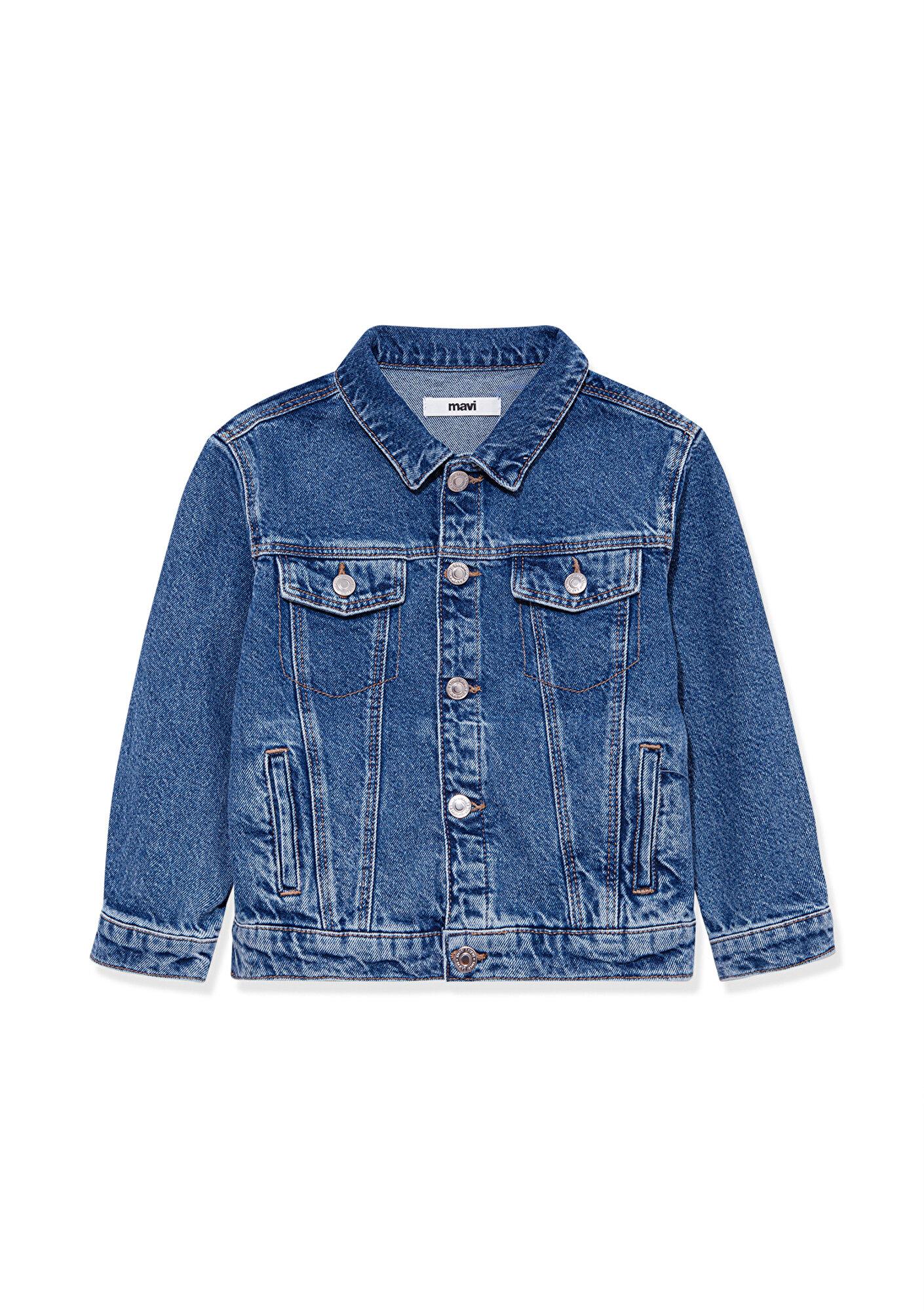 Mavi Kennie 90lar Koyu Mavi Jean Ceket 6110001-86708