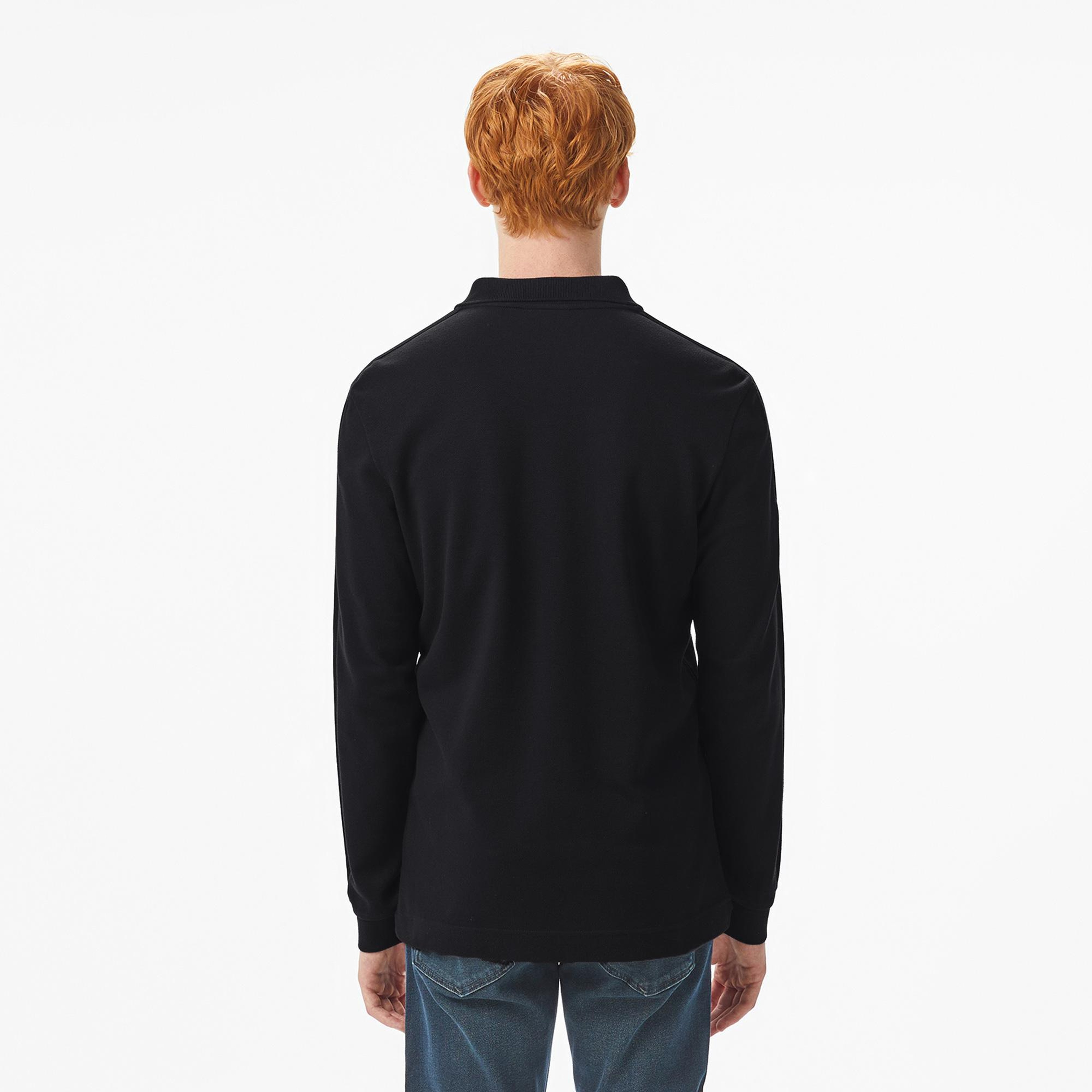 Lacoste Erkek Regular Fit Uzun Kollu Siyah Polo