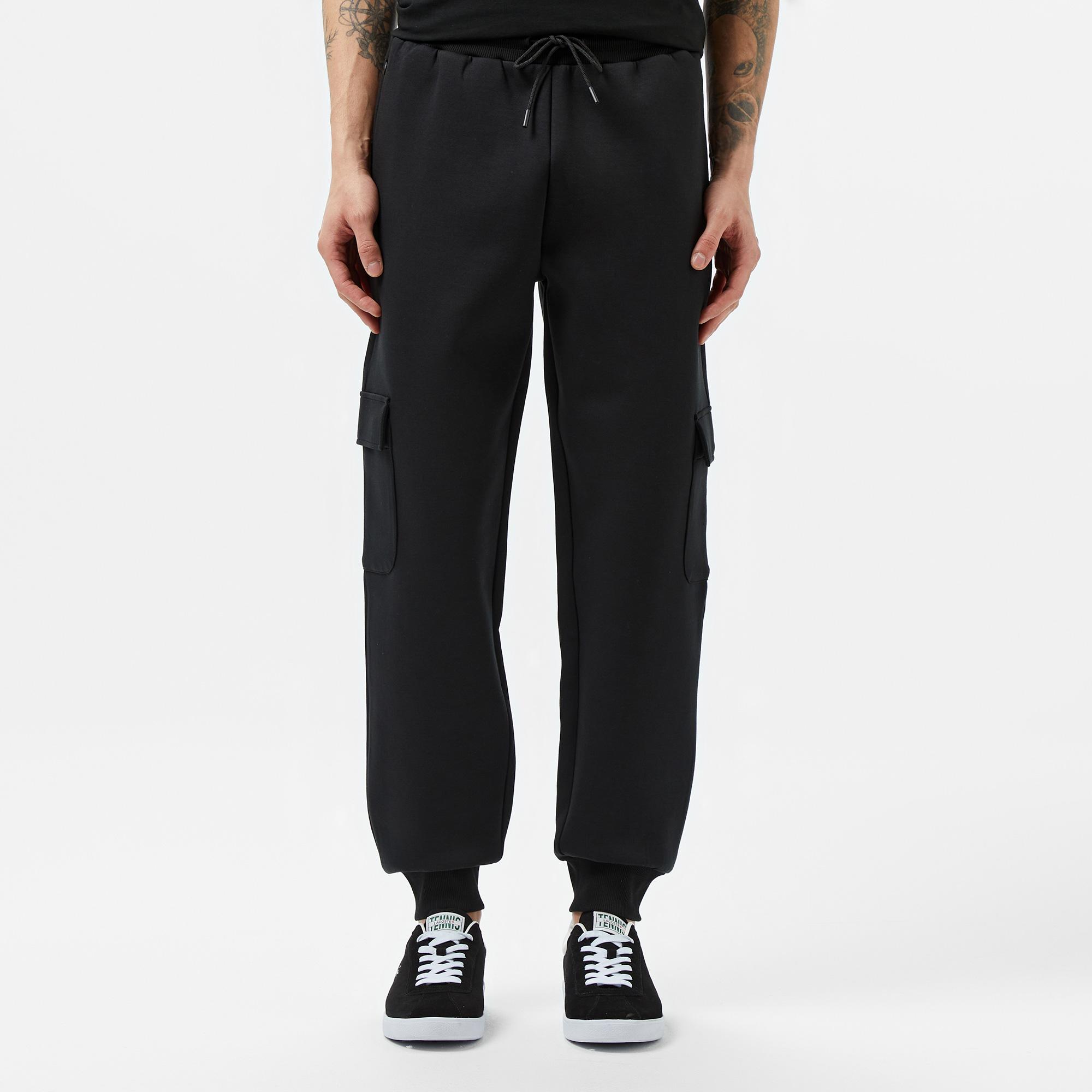 Lacoste Erkek Loose Fit Siyah Eşofman Altı