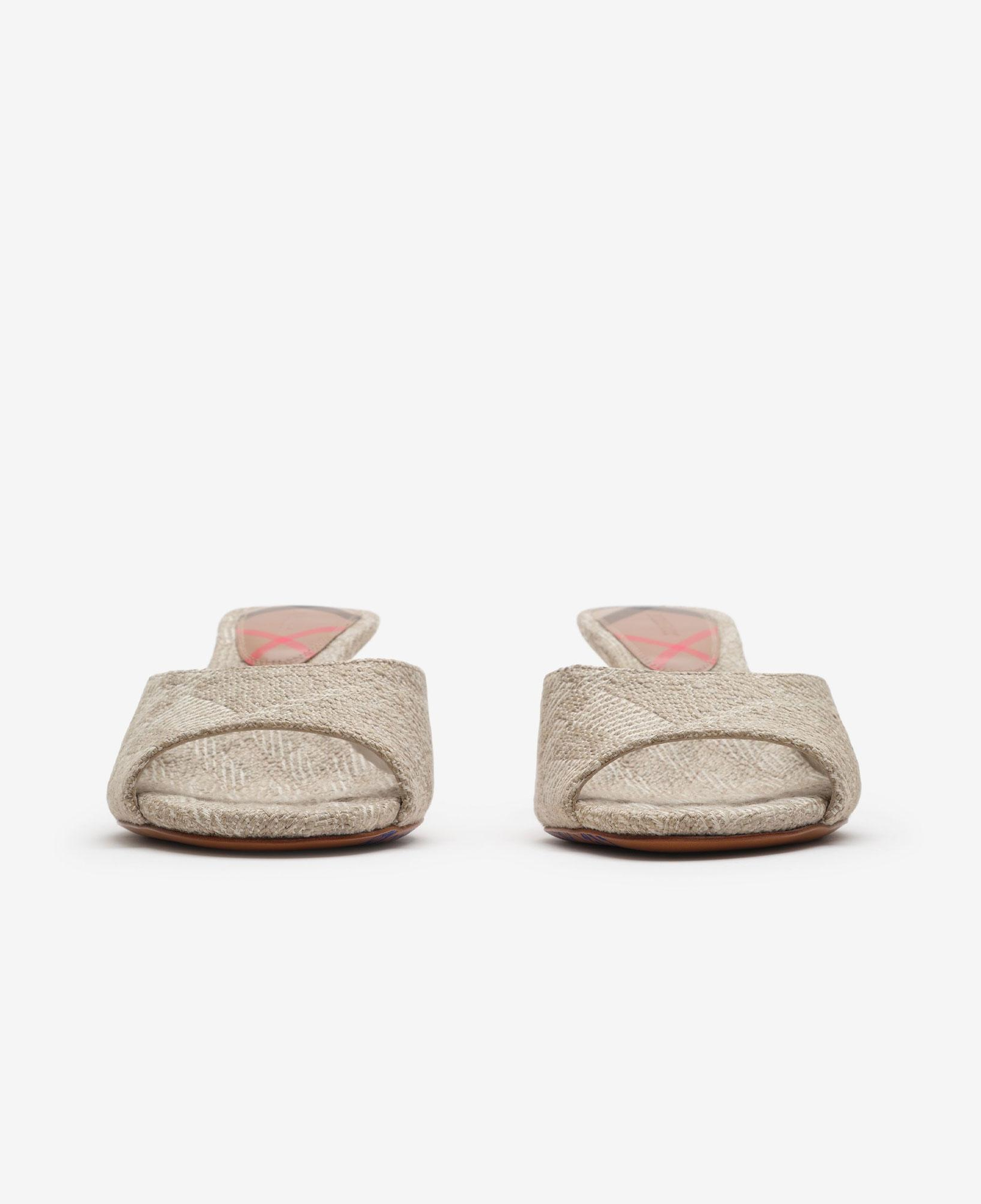 Burberry Check Mews Low Kadın Bej Topuklu Ayakkabı