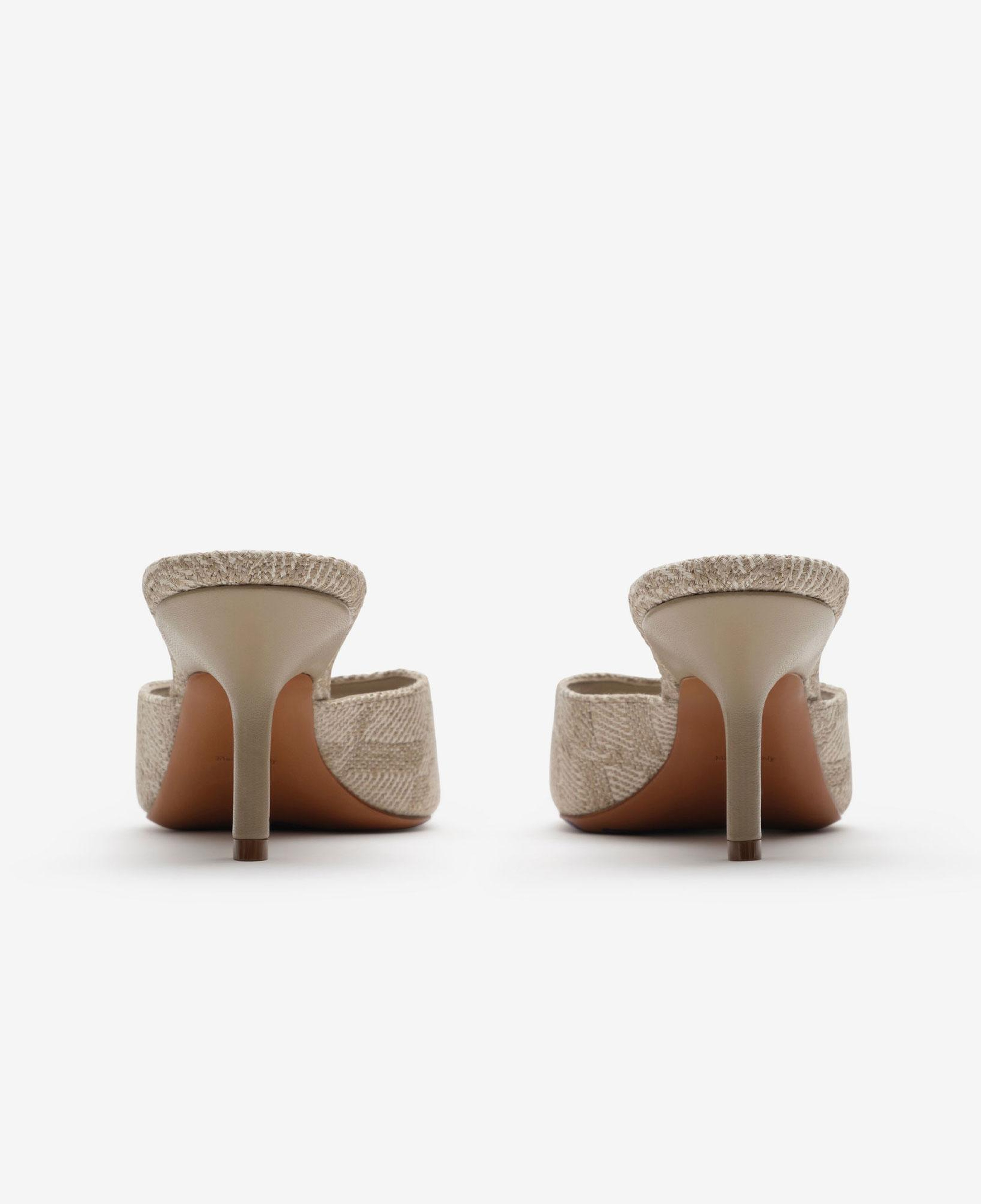 Burberry Check Mews Low Kadın Bej Topuklu Ayakkabı