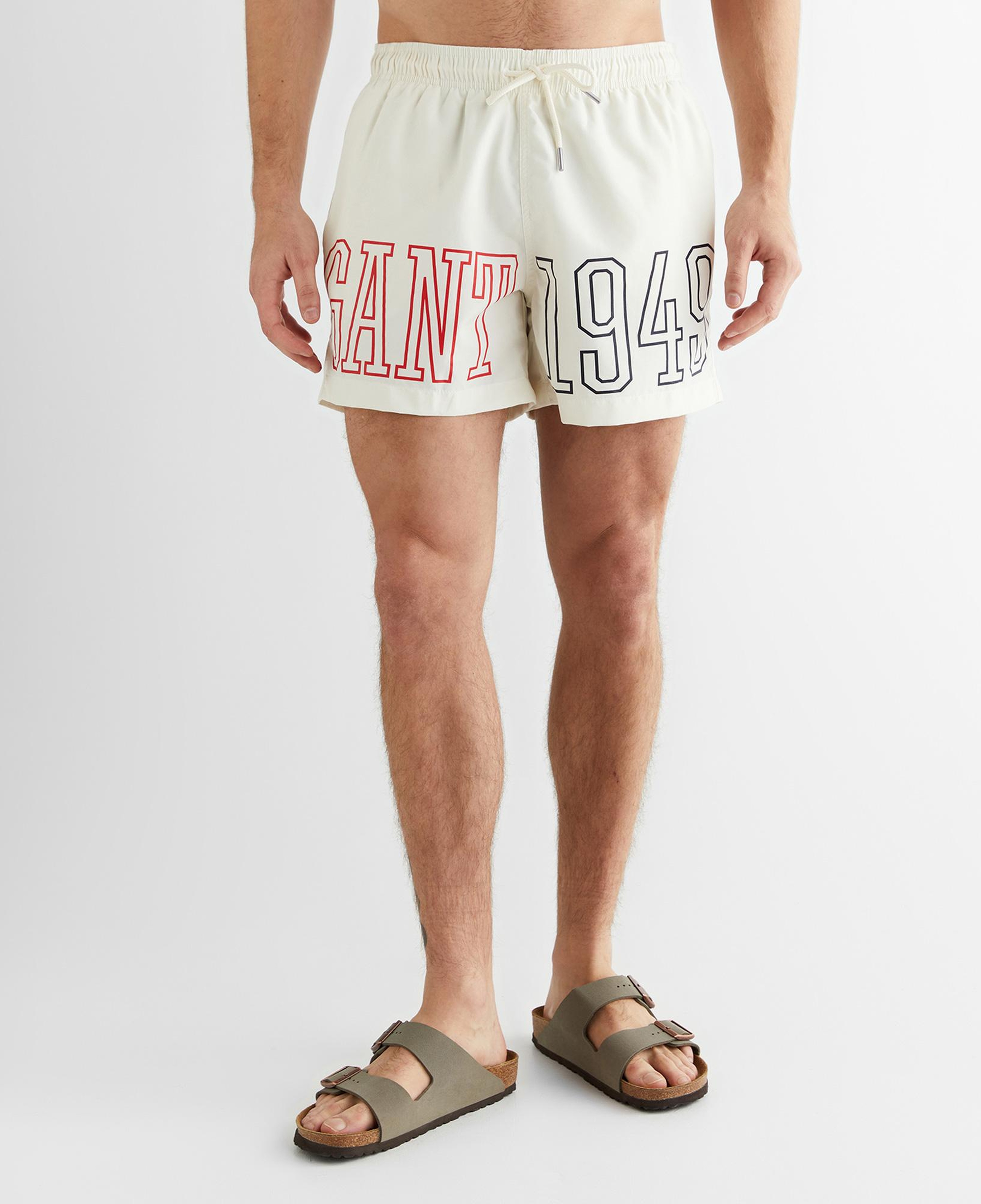 GANT Erkek Krem Regular Fit Logolu Mayo Şort