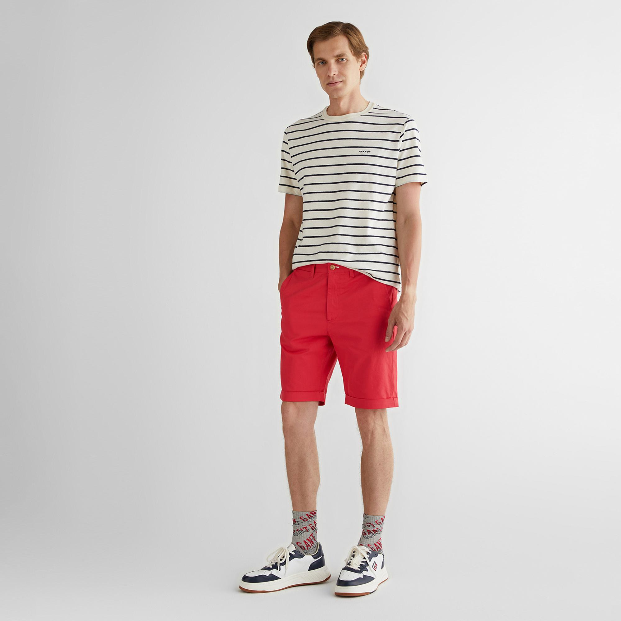 GANT Erkek Kırmızı Slim Fit Şort