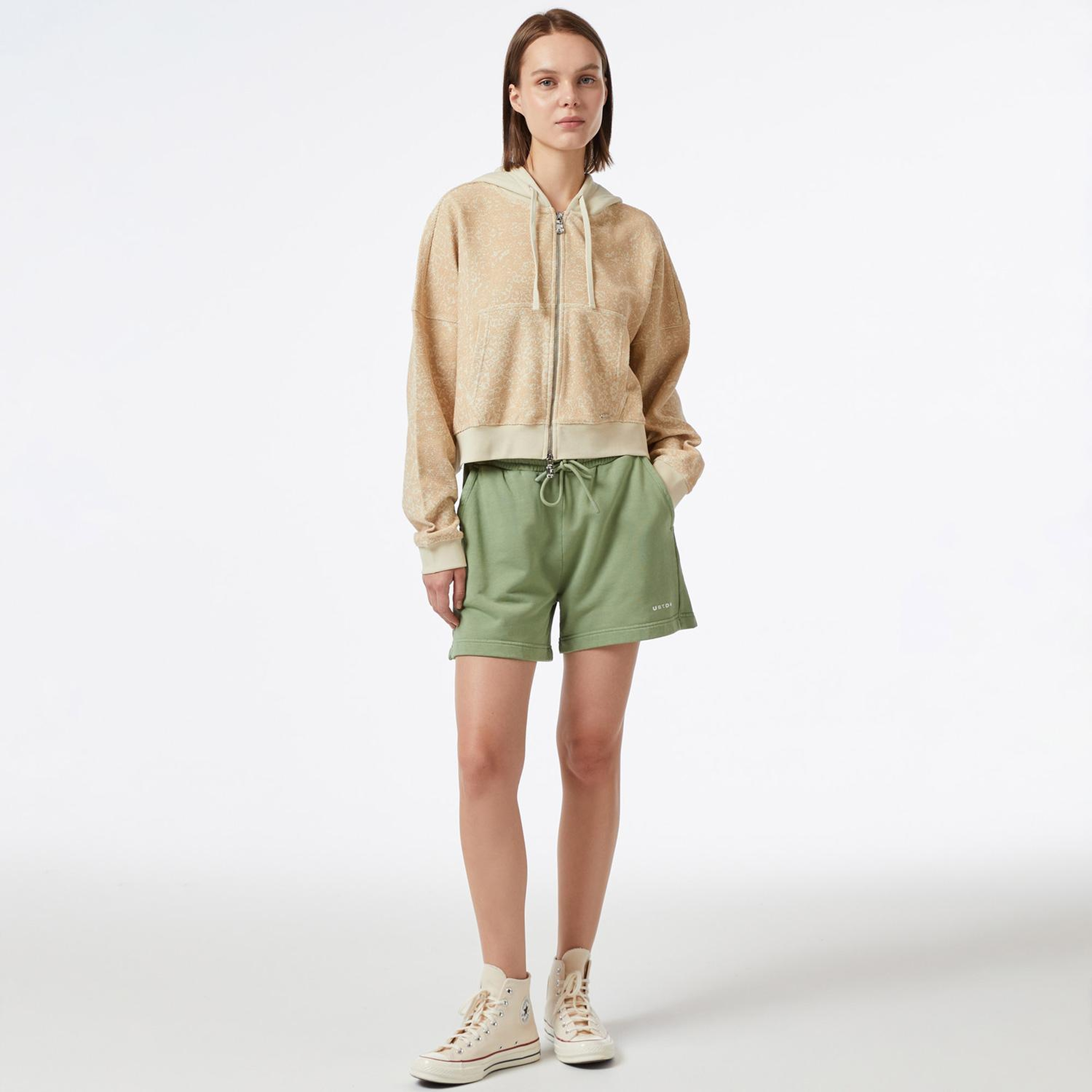 UNITED4 Kadın Haki Şort