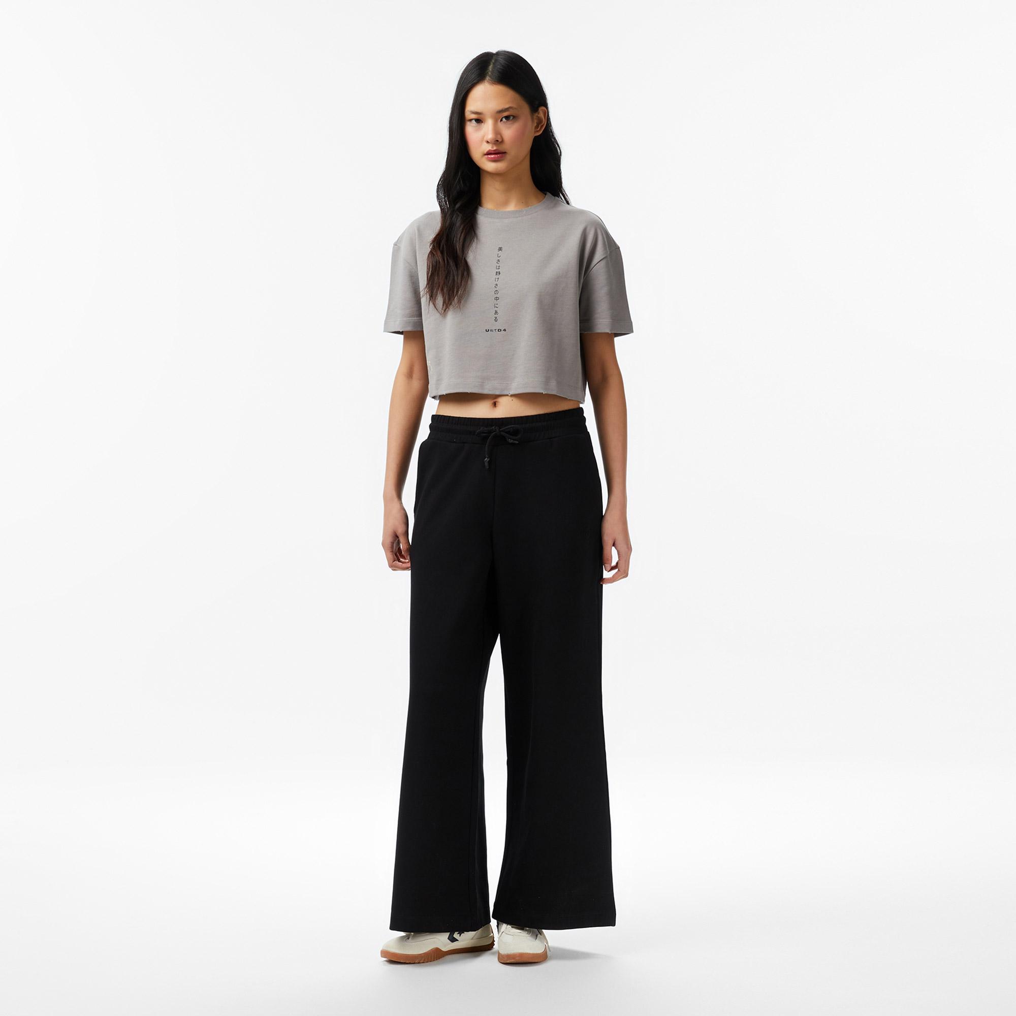 UNITED4 Regular Fit Kadın Siyah Eşofman Altı