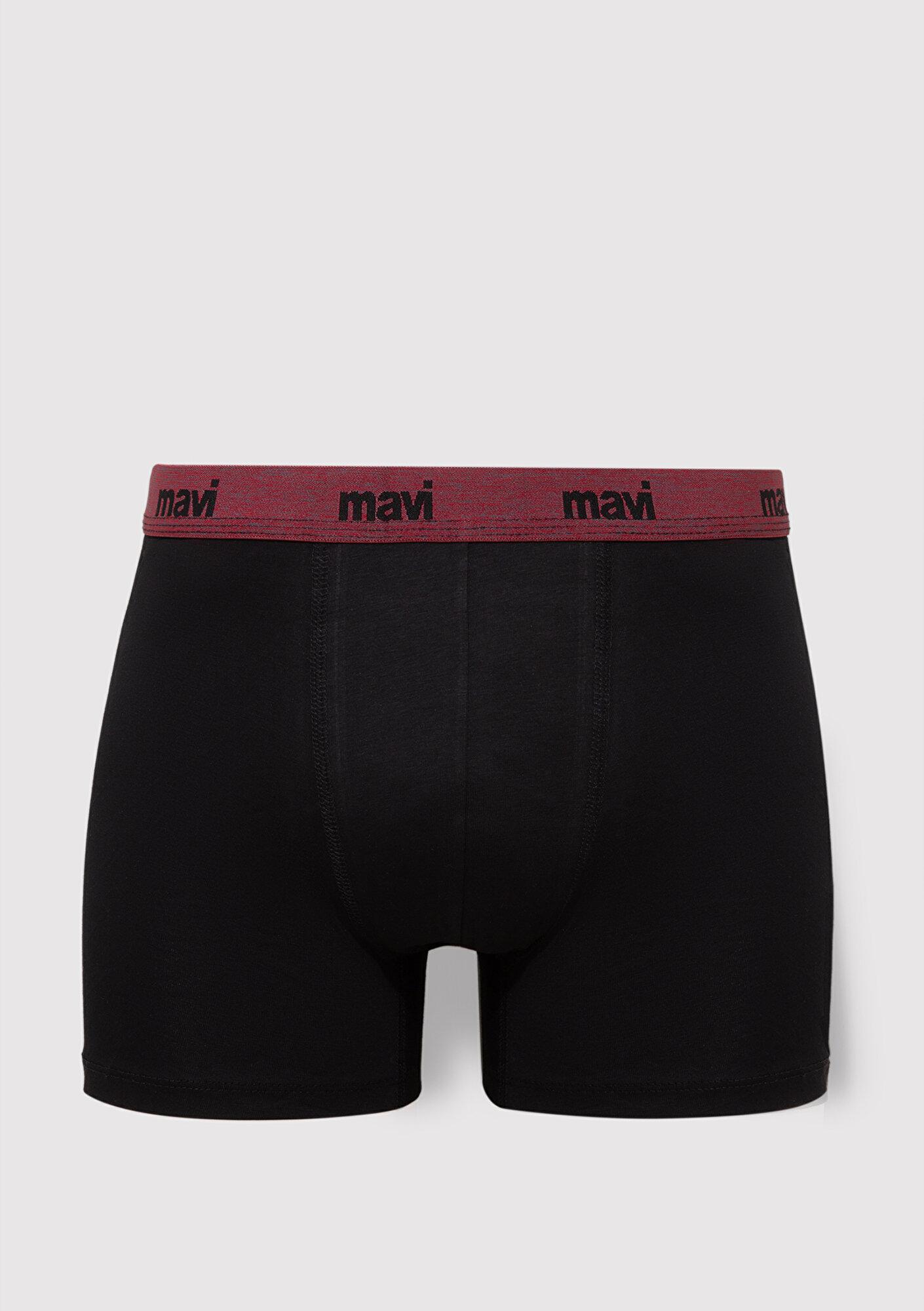 Mavi 3lü Siyah Basic Boxer 0911408-85585