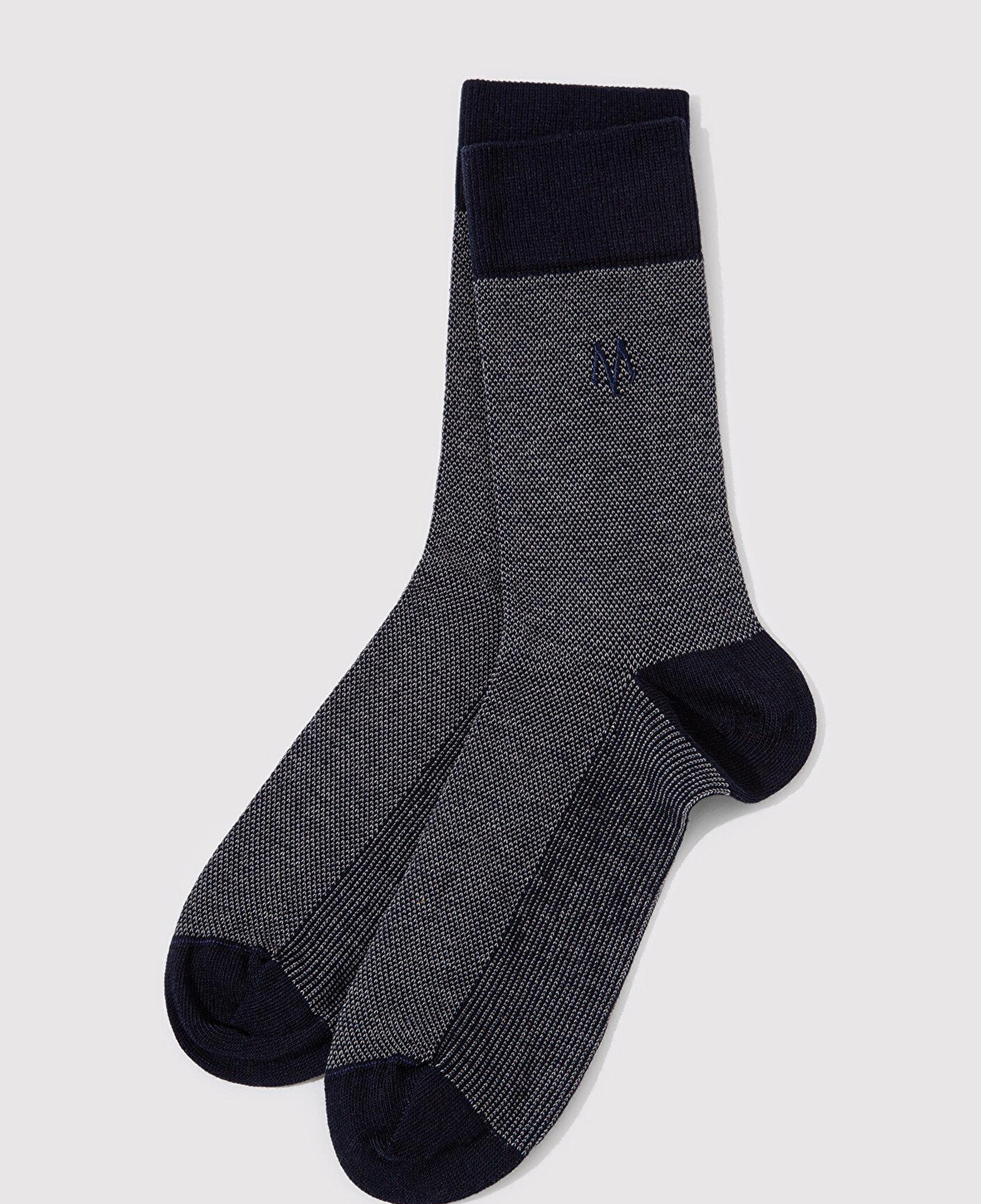 Mavi Mühür Logo Nakışlı Lacivert Soket Çorap 091760-28417