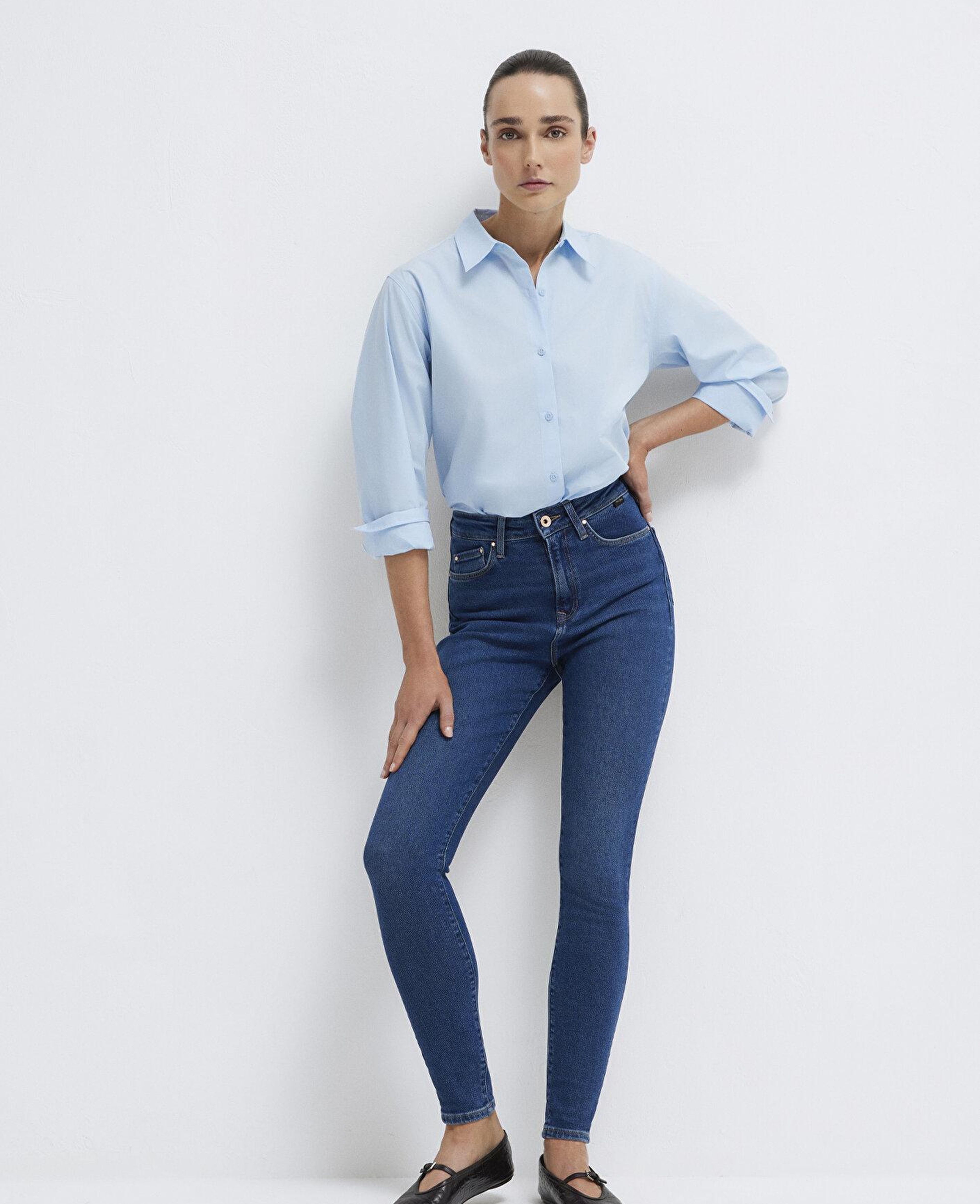 Mavi Serenay Gold Shape Koyu Mavi Jean Pantolon 100980-33687