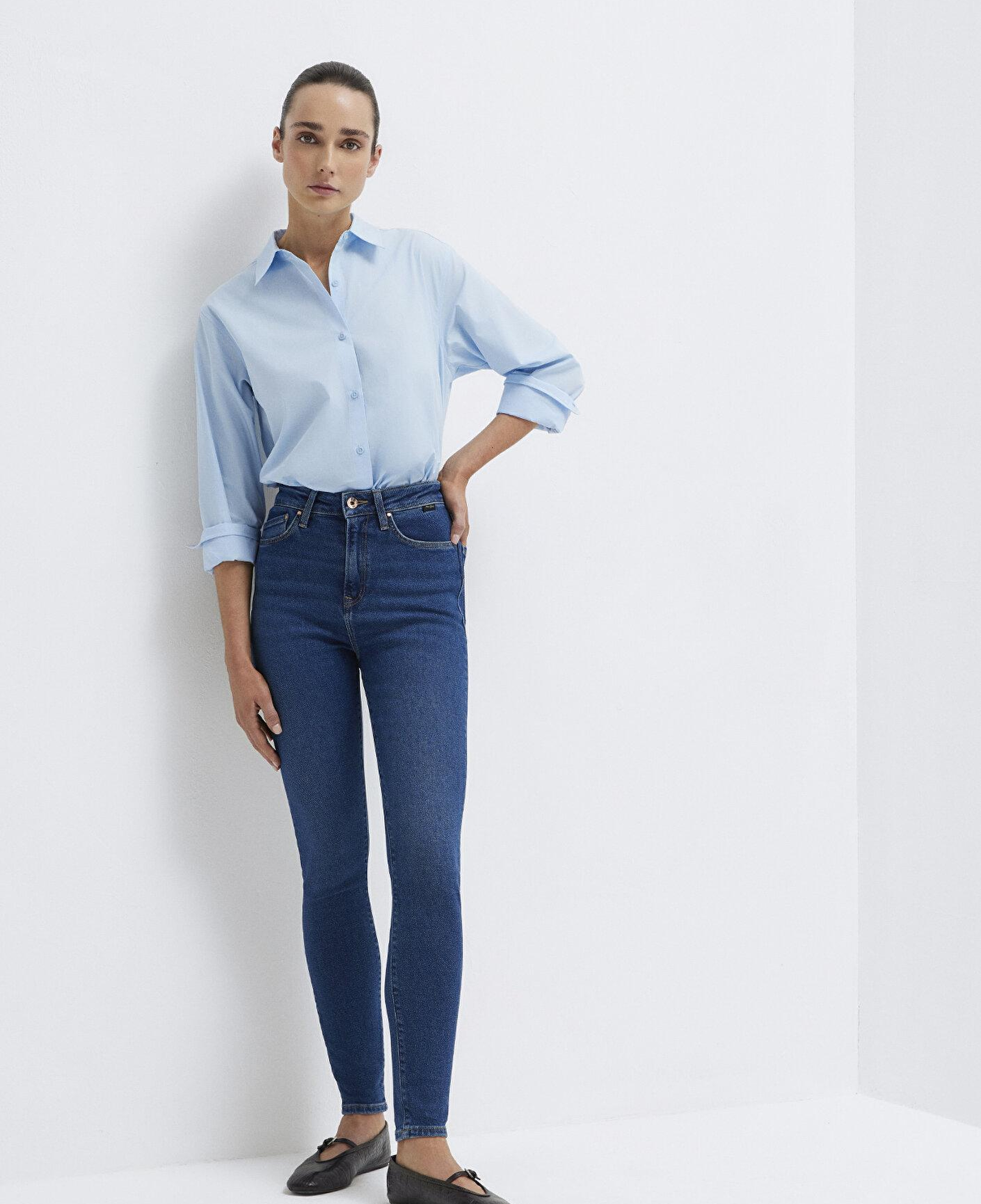 Mavi Serenay Gold Shape Koyu Mavi Jean Pantolon 100980-33687