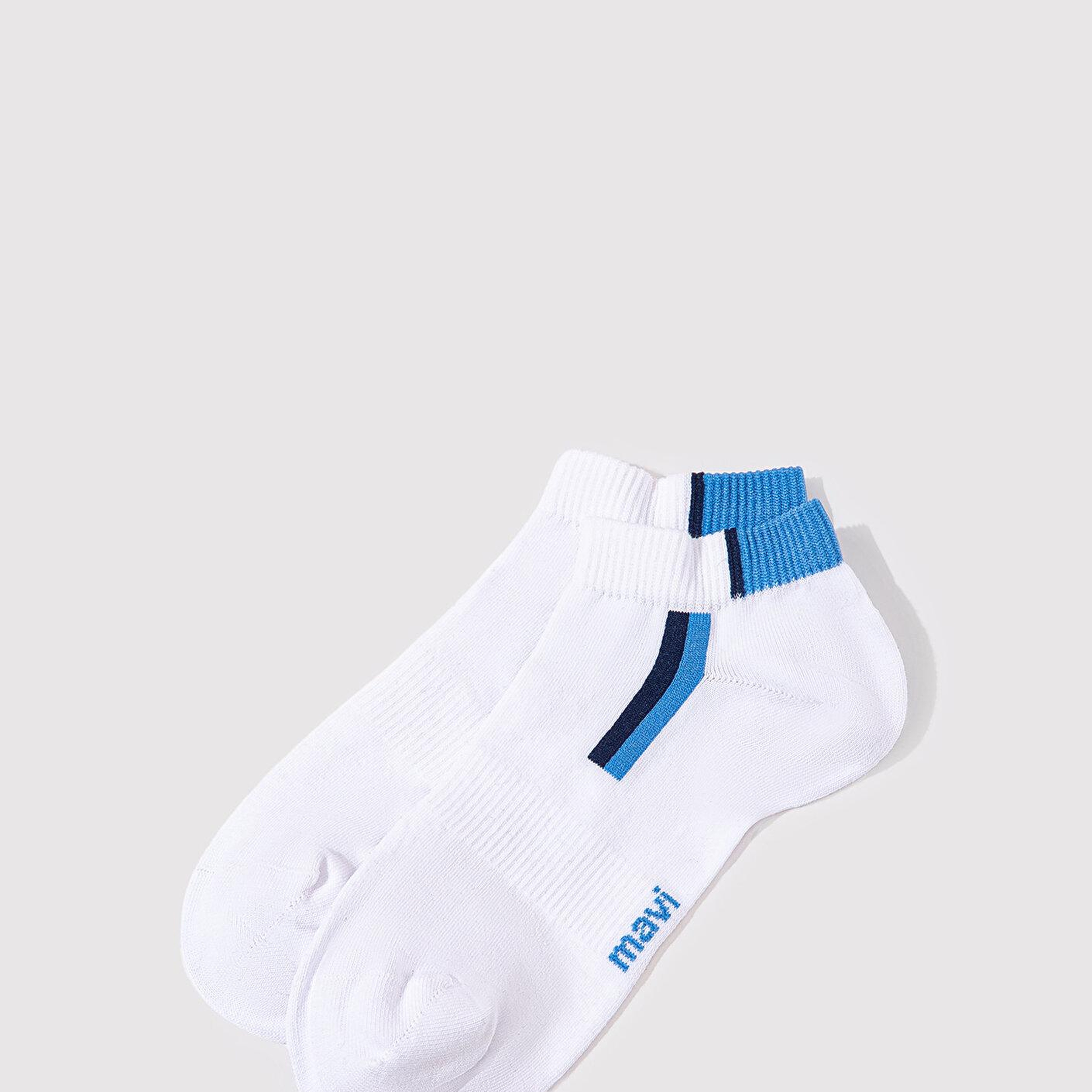 Mavi Beyaz Patik Çorap 0910519-620