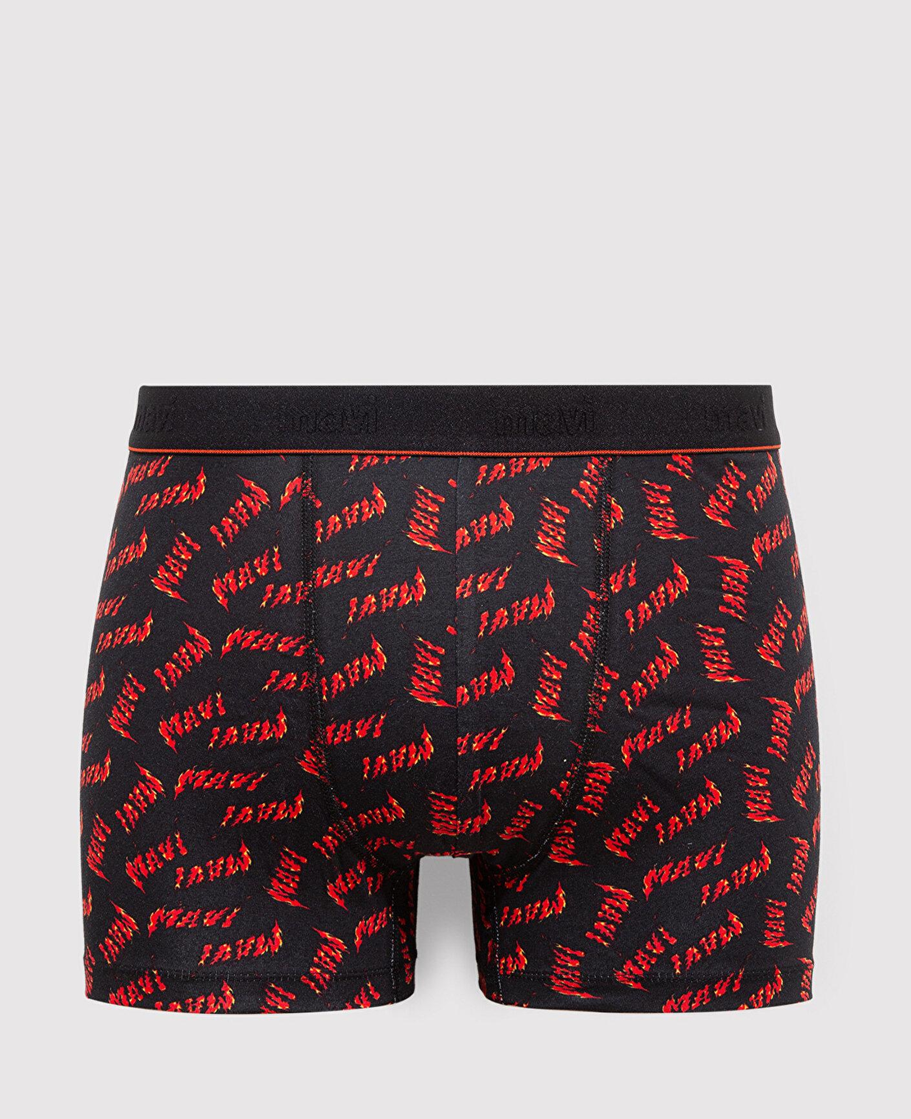 Mavi Baskılı Siyah Boxer 0911306-900