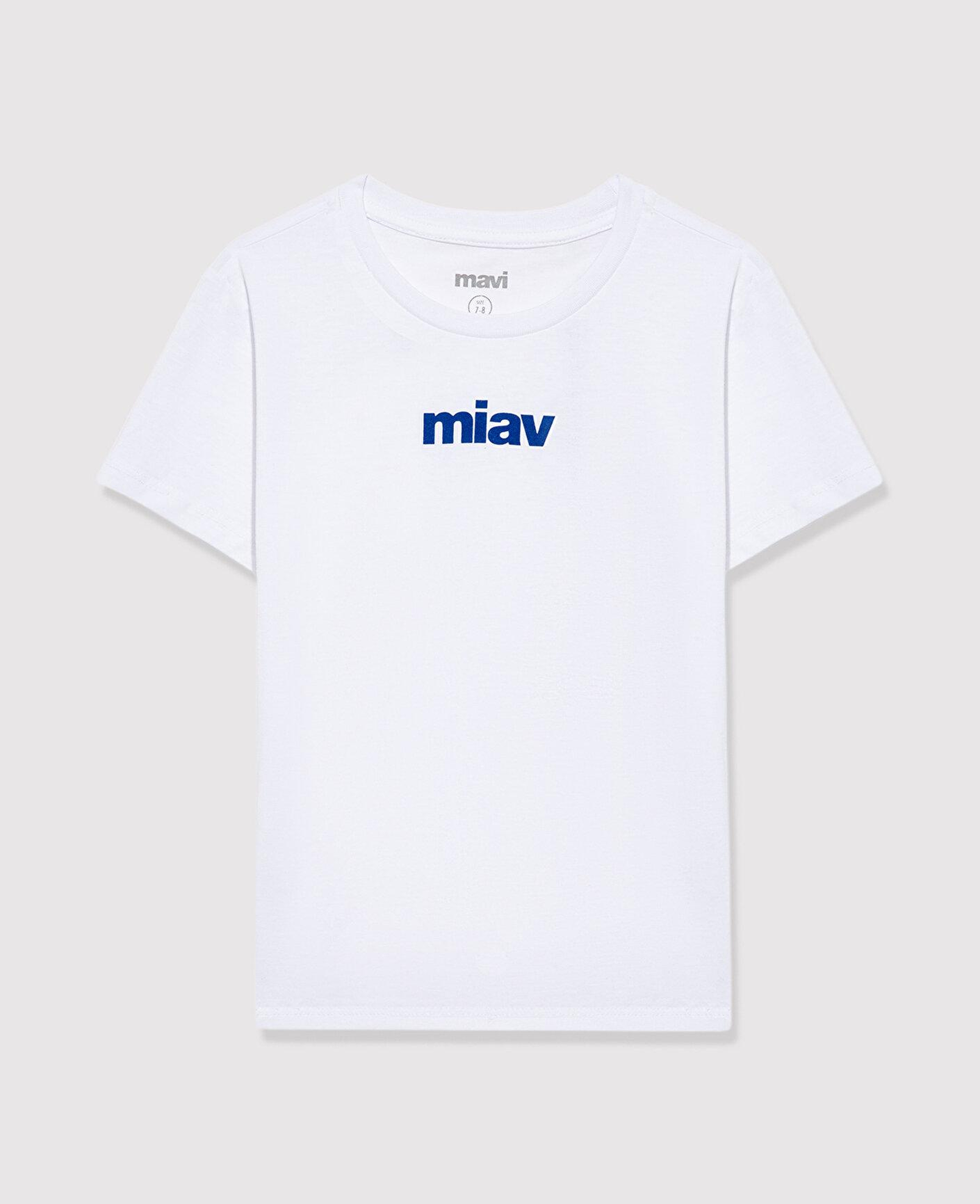 Mavi Miav Baskılı Beyaz Çocuk Tişört Regular Fit / Normal Kesim 66332620