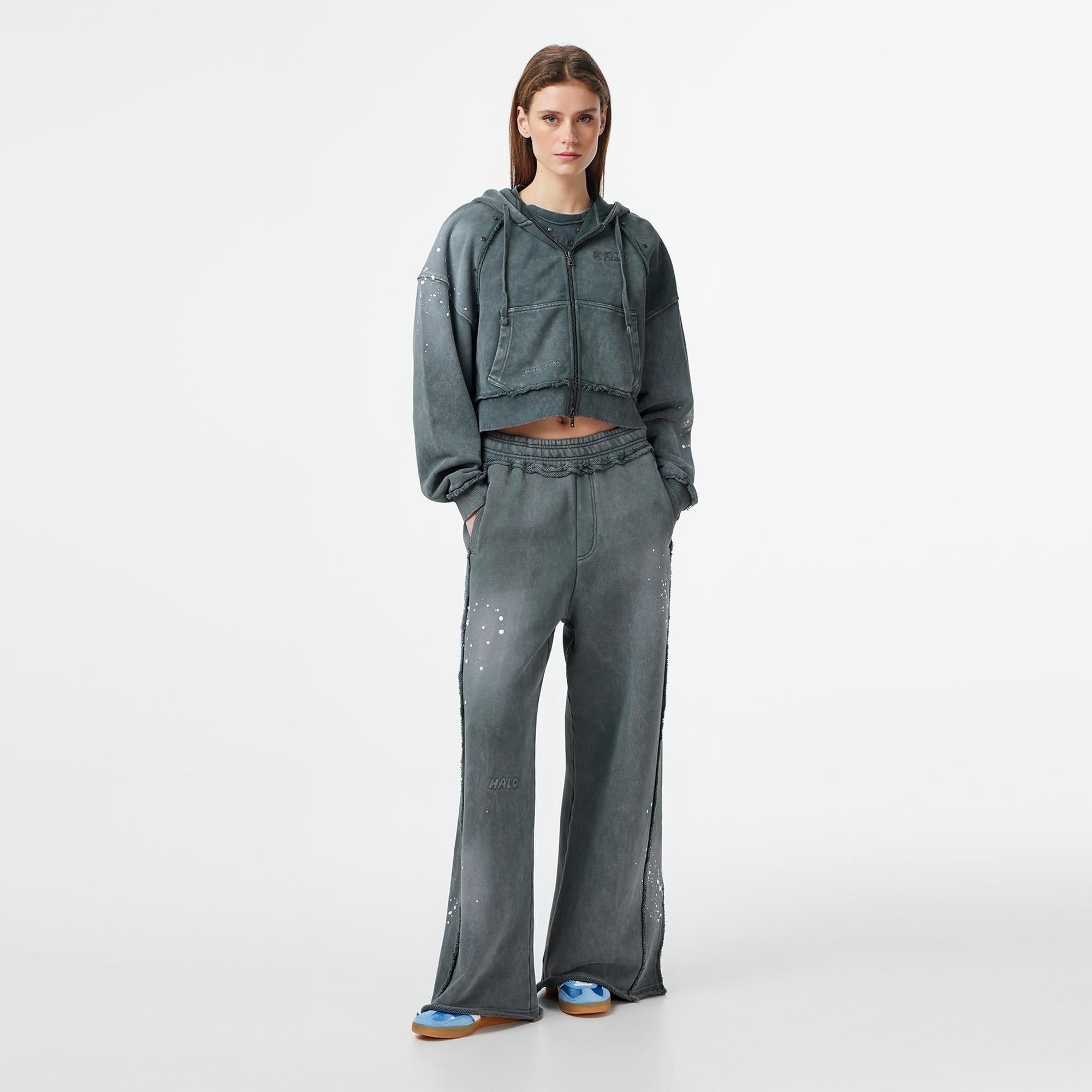 Les Benjamins Regular Fit Kadın Gri Sweatshirt