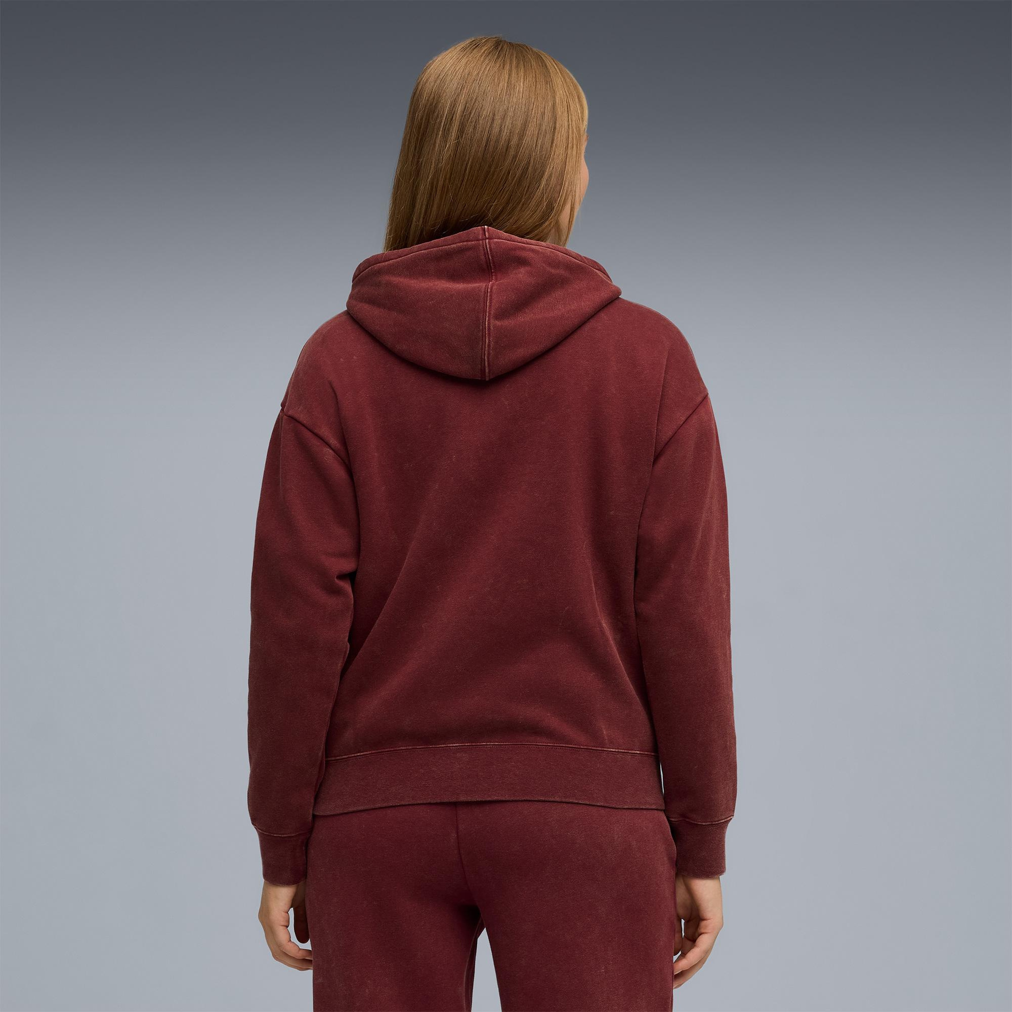 Puma Ess Elevated Wash  Kadın Kırmızı Sweatshirt