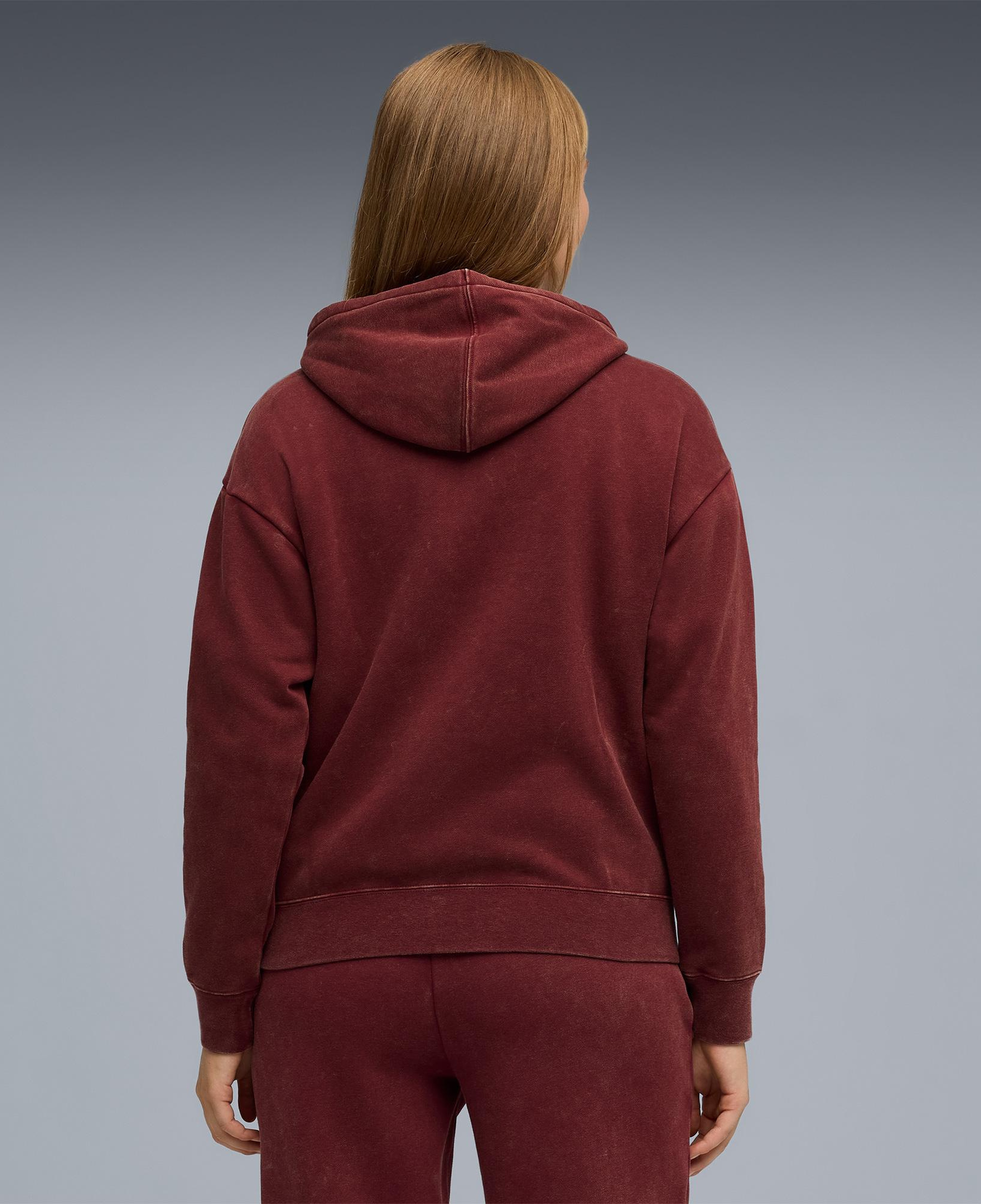 Puma Ess Elevated Wash  Kadın Kırmızı Sweatshirt