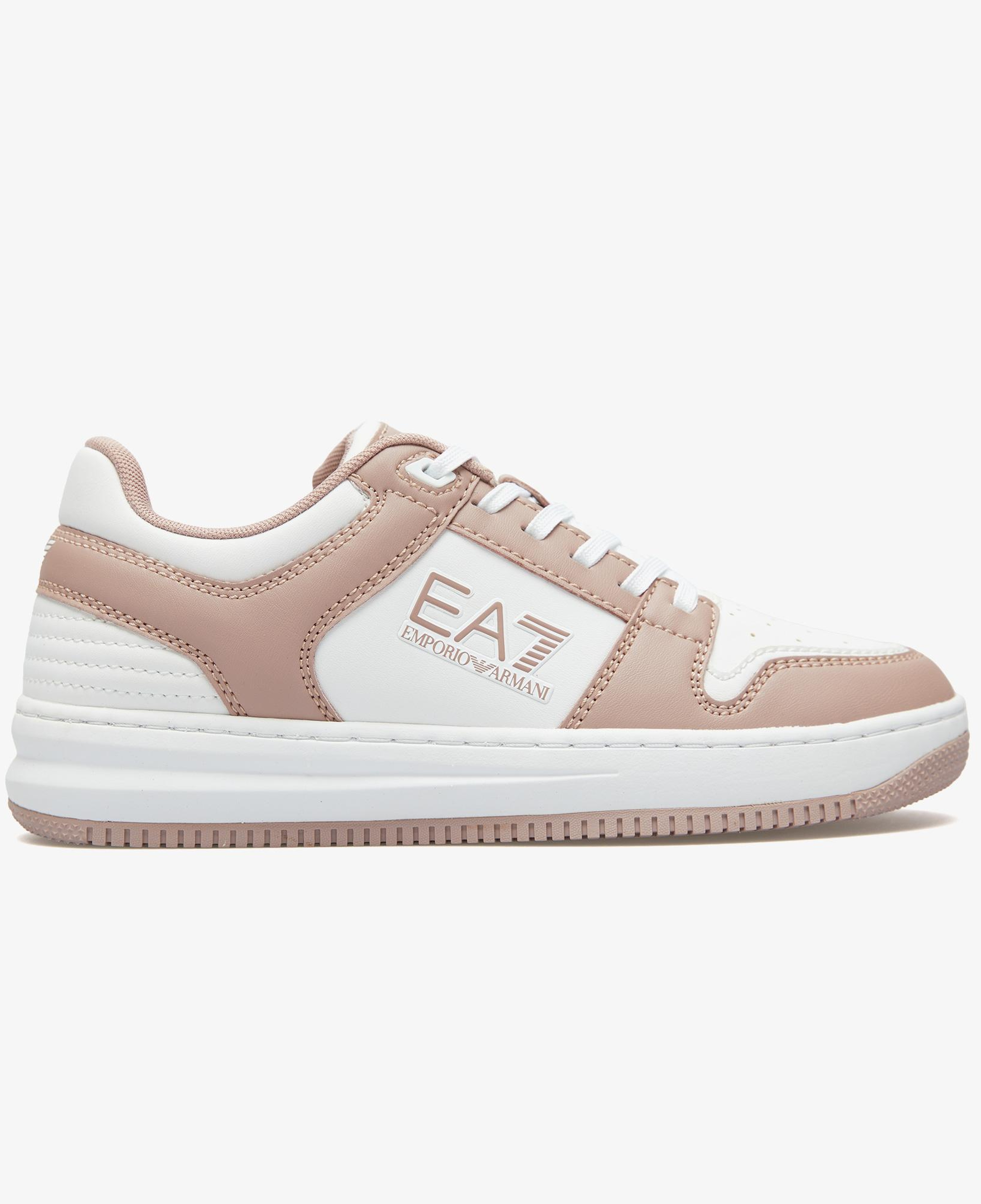 Emporio Armani Kadın Beyaz/Kahverengi Sneaker
