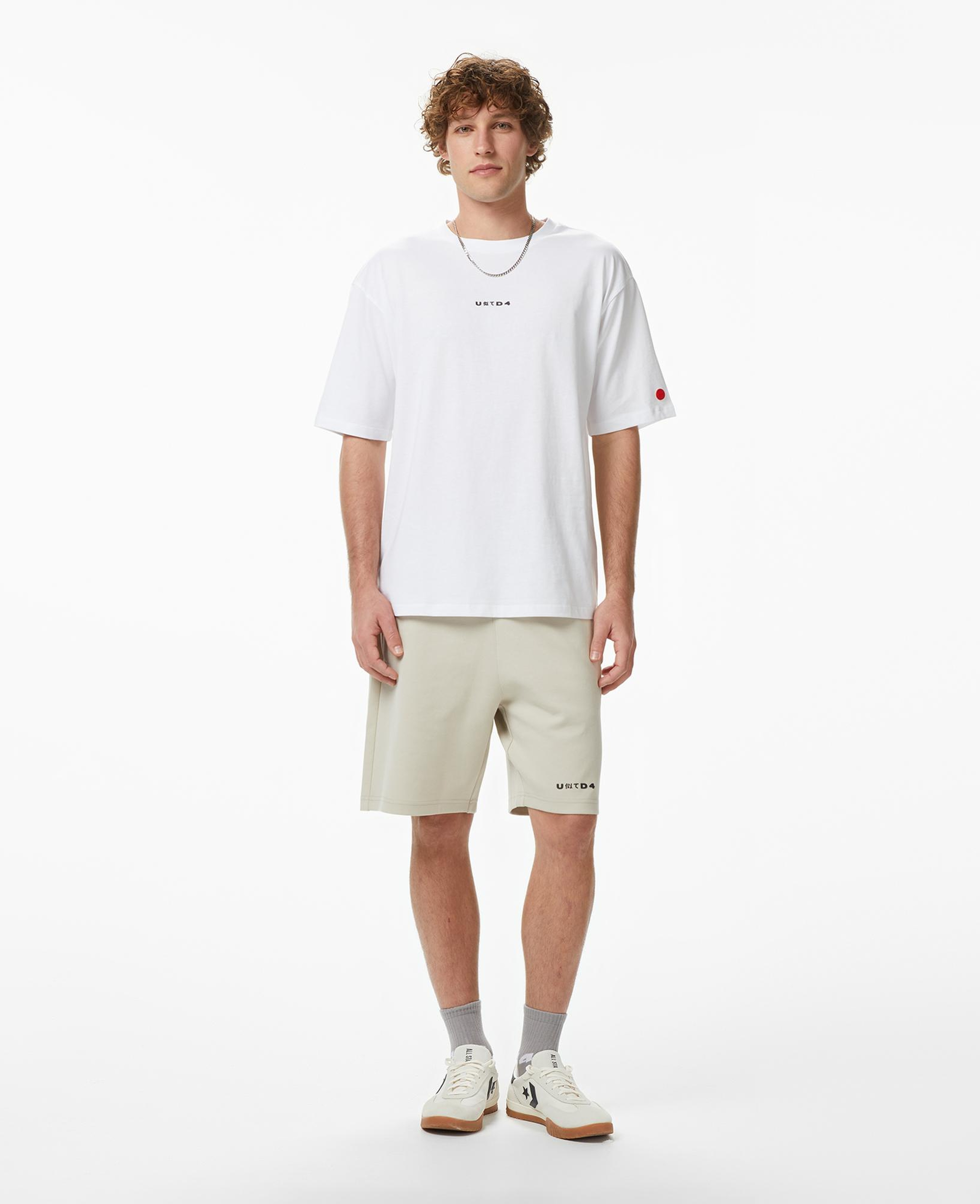 UNITED4 Regular Fit Erkek Beyaz T-Shirt